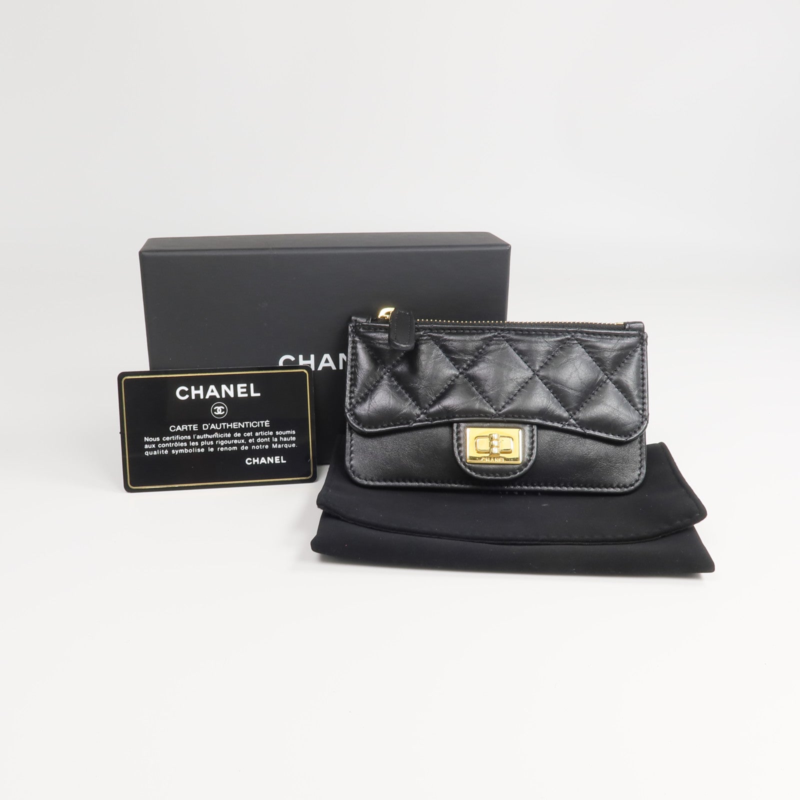 CHANEL 羊皮皮革2.55 Card Case卡片套