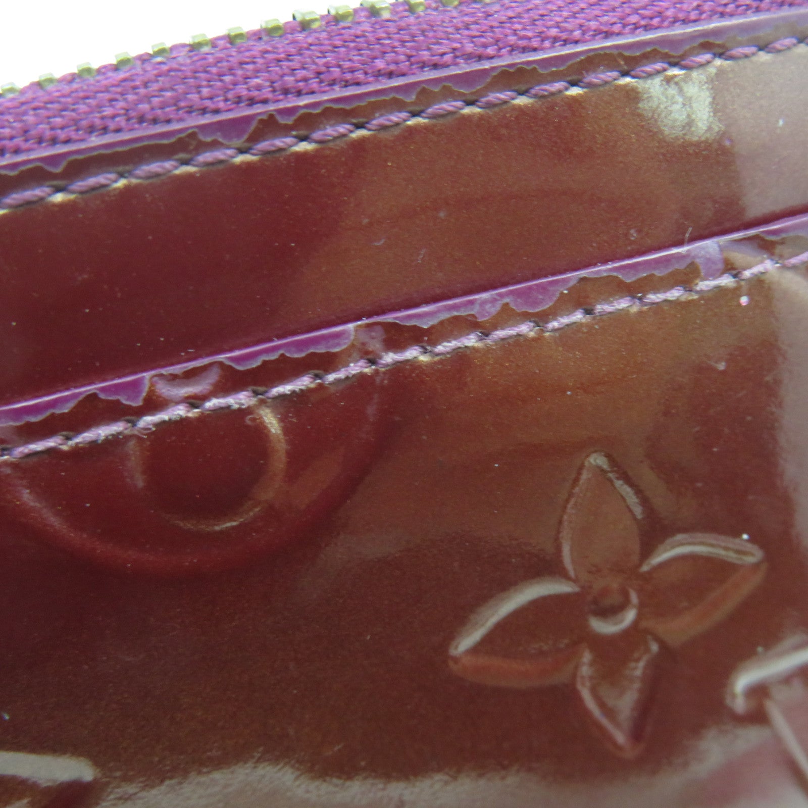 LOUIS VUITTON Monogram Vernis Coin Purse金扣零錢包紫色