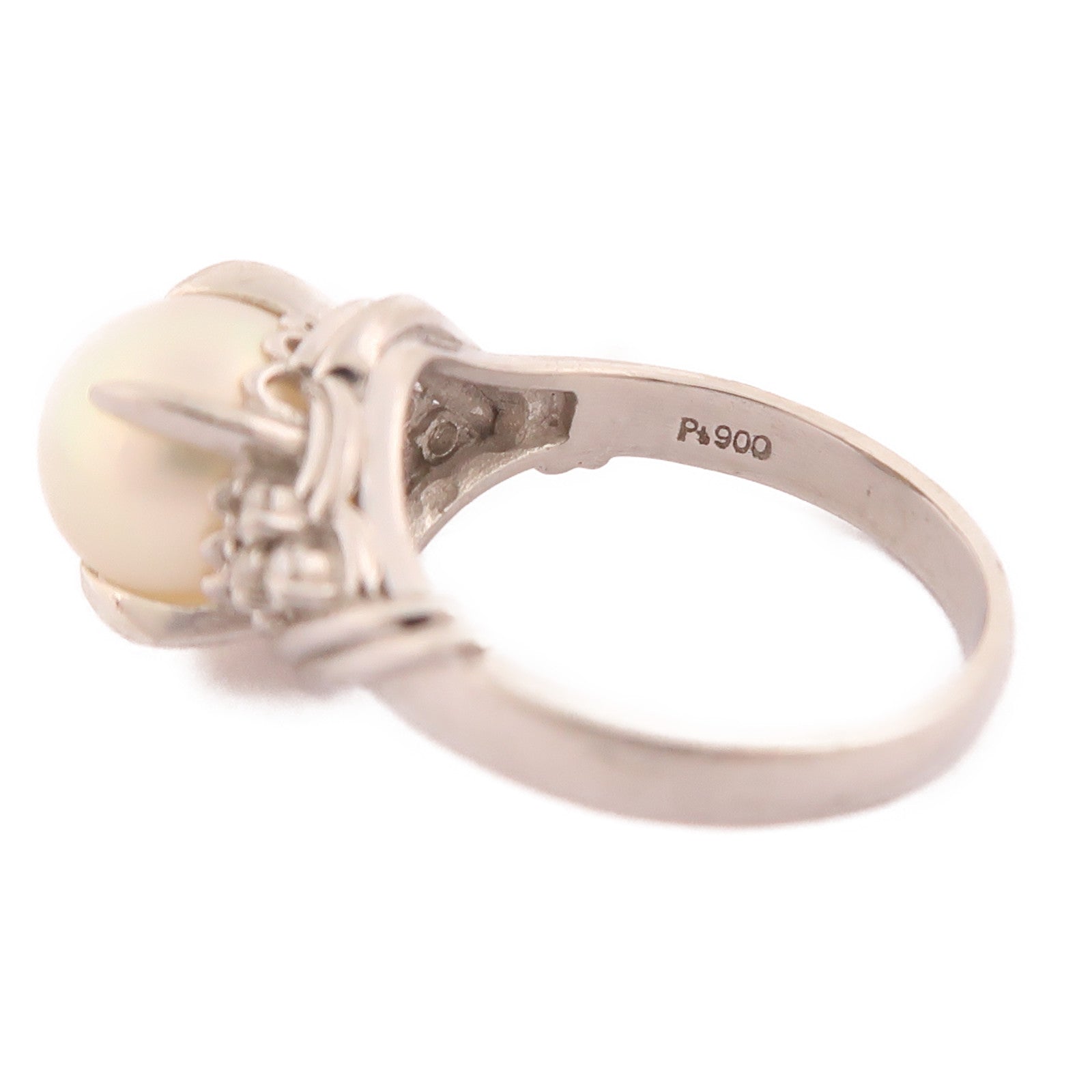 JEWELRY 【激減優惠】PT900鉑金Pearl Ring珍珠戒指US#5.25