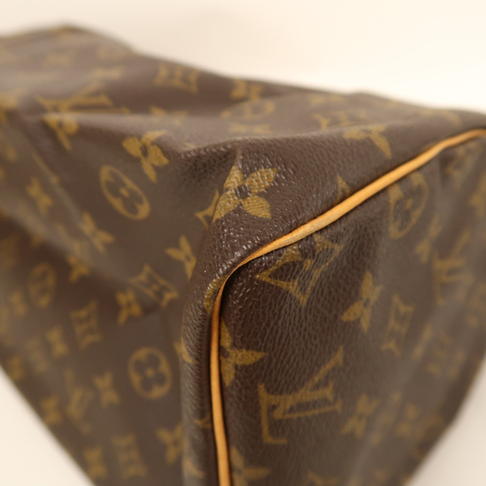 LOUIS VUITTON Monogram Speedy 30金扣手挽袋棕色