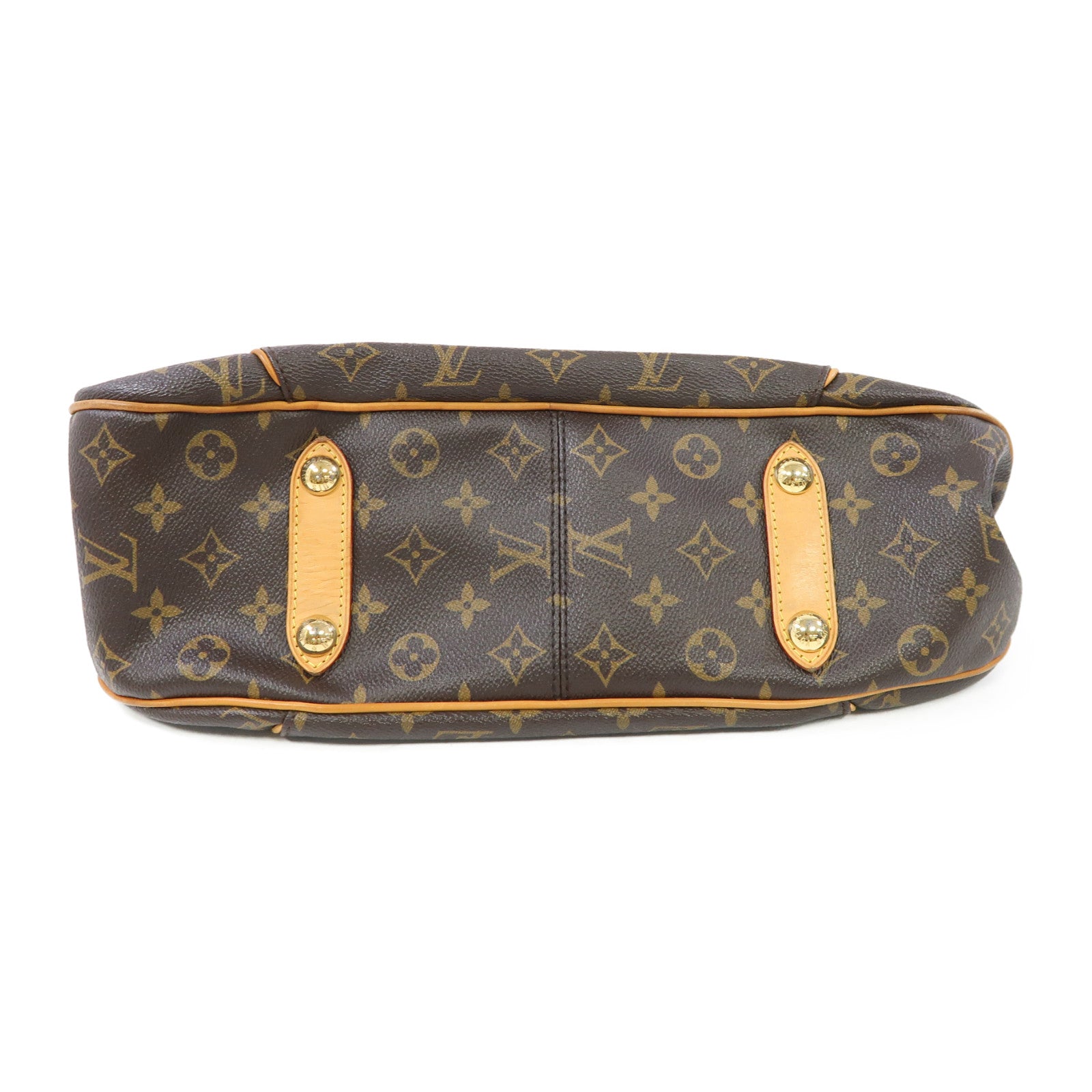 LOUIS VUITTON Monogram Galliera PM金扣肩背袋棕色