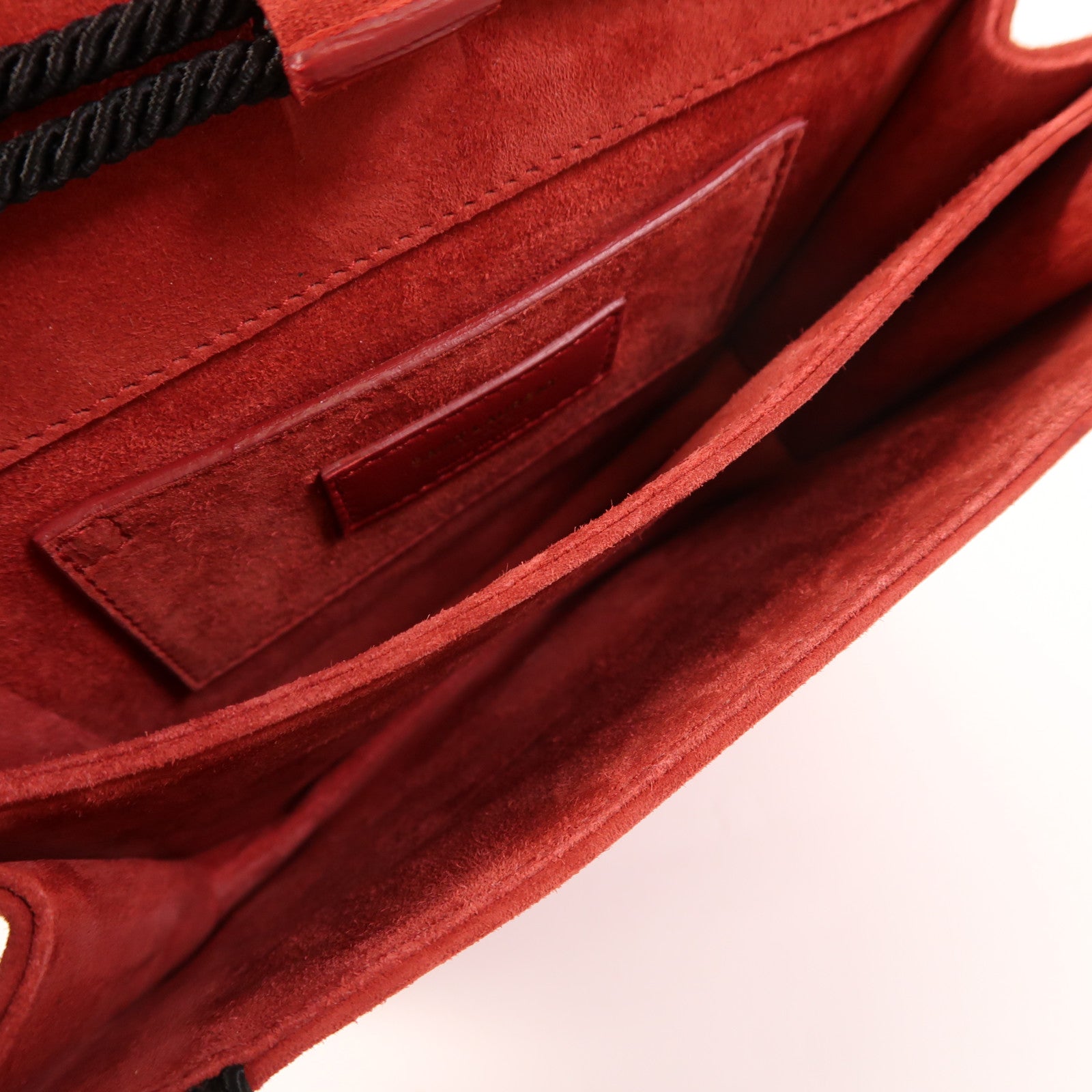 SAINT LAURENT 麂皮皮革Shoulder Bag金扣肩背袋