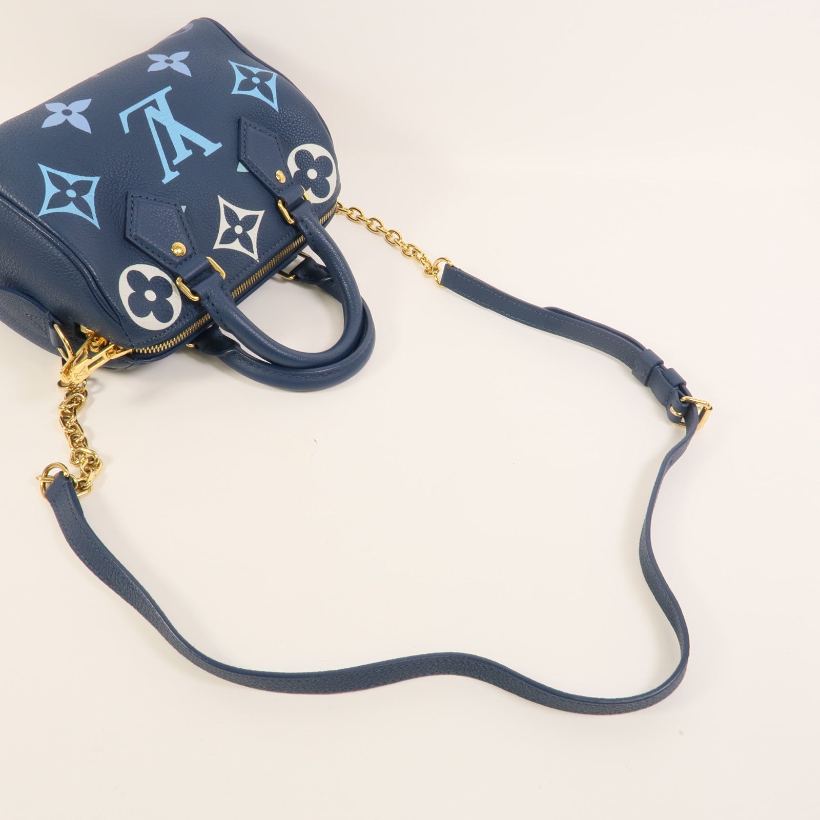 LOUIS VUITTON Monogram Empreinte Speedy Bandouliere 20手挽肩背兩用袋