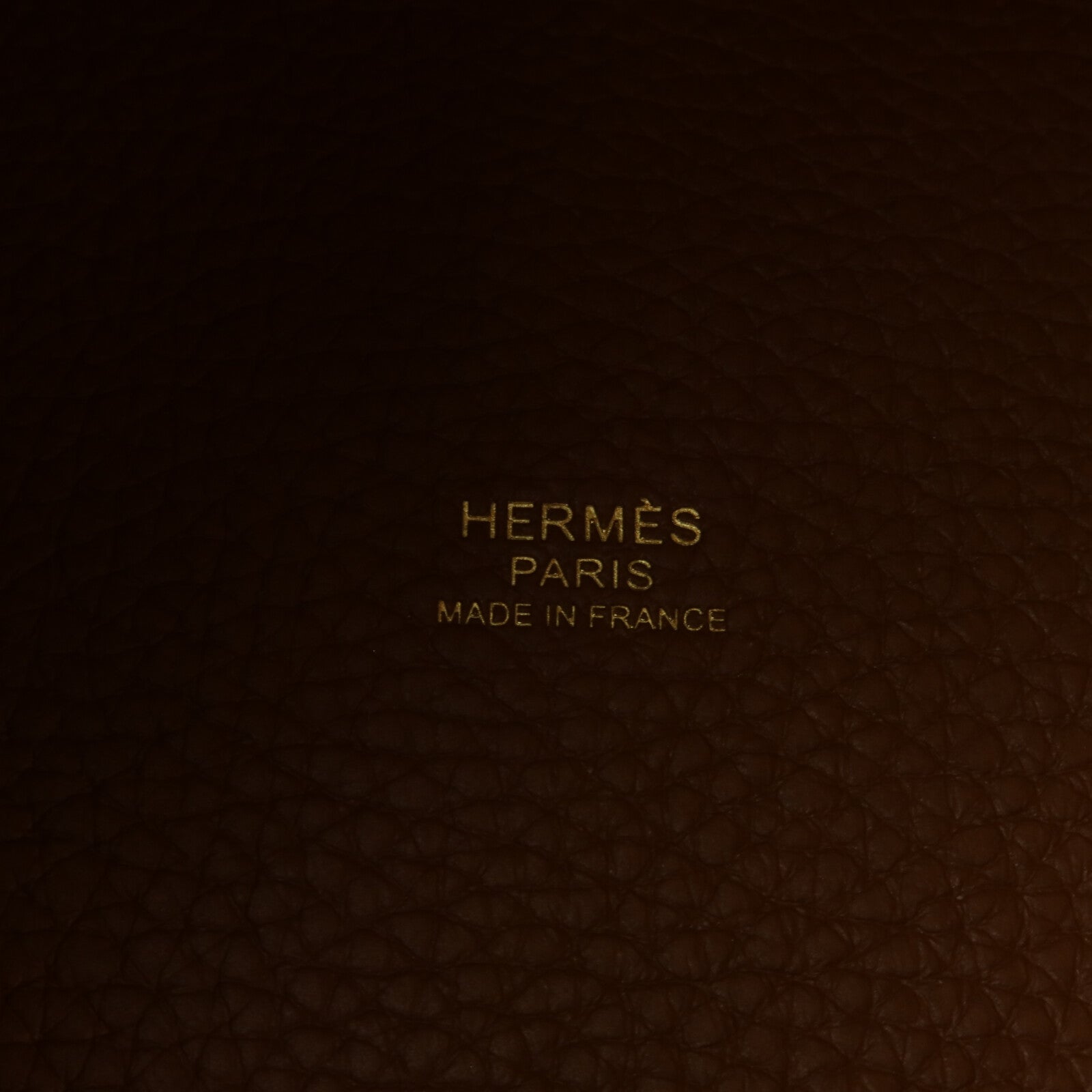 HERMES Clemence皮革Picotin MM手挽袋Gold