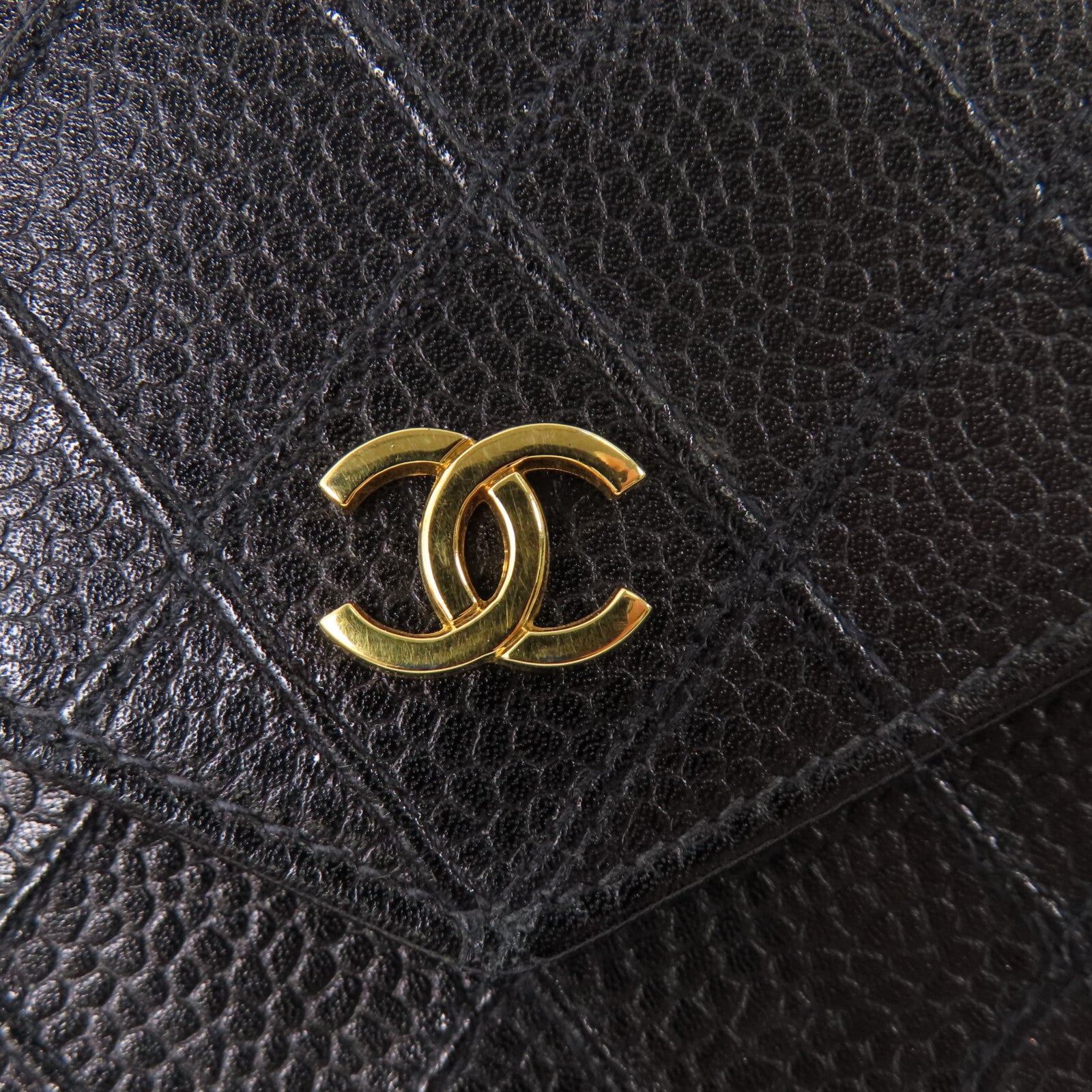 CHANEL 牛皮皮革Wallet金扣錢包