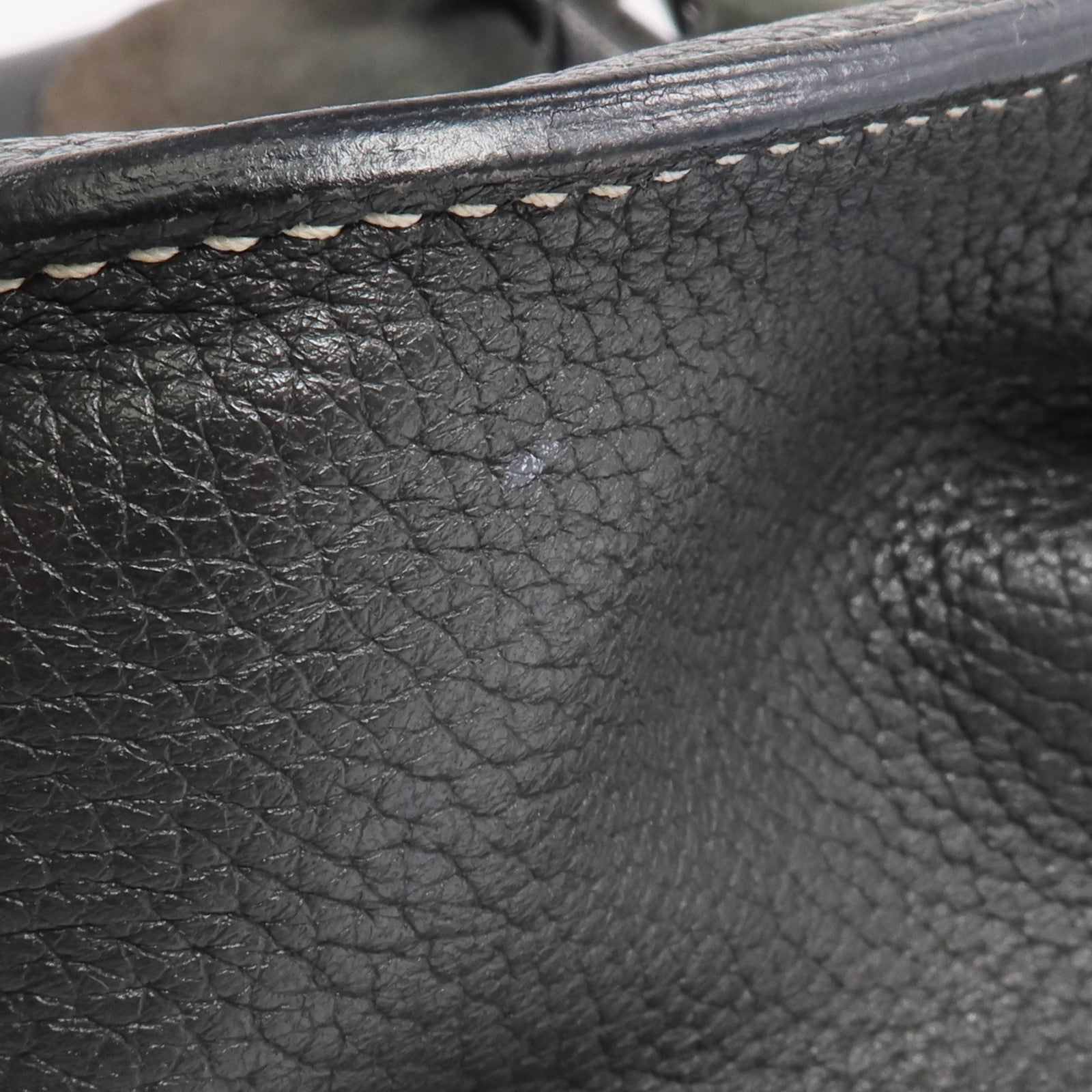 HERMES 【激減優惠】Clemence皮革Halzan 31銀扣手挽肩背兩用袋Graphite