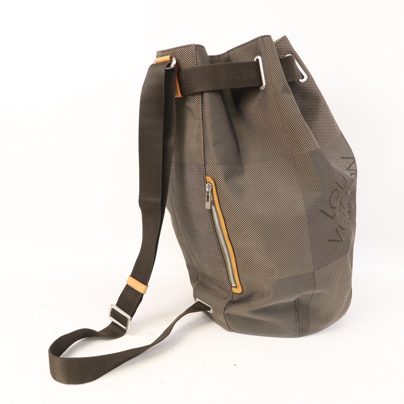LOUIS VUITTON Damier Geant Matelot銀扣背包綠色