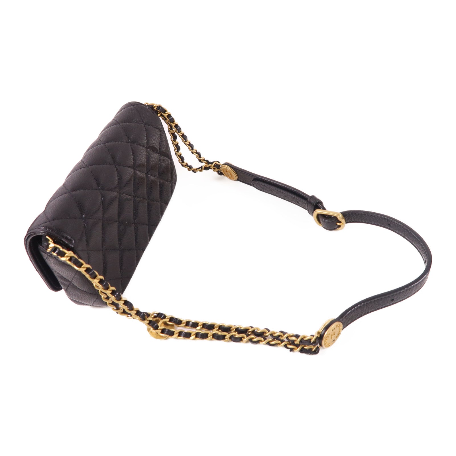 CHANEL 牛皮皮革Waist Bag金扣腰包