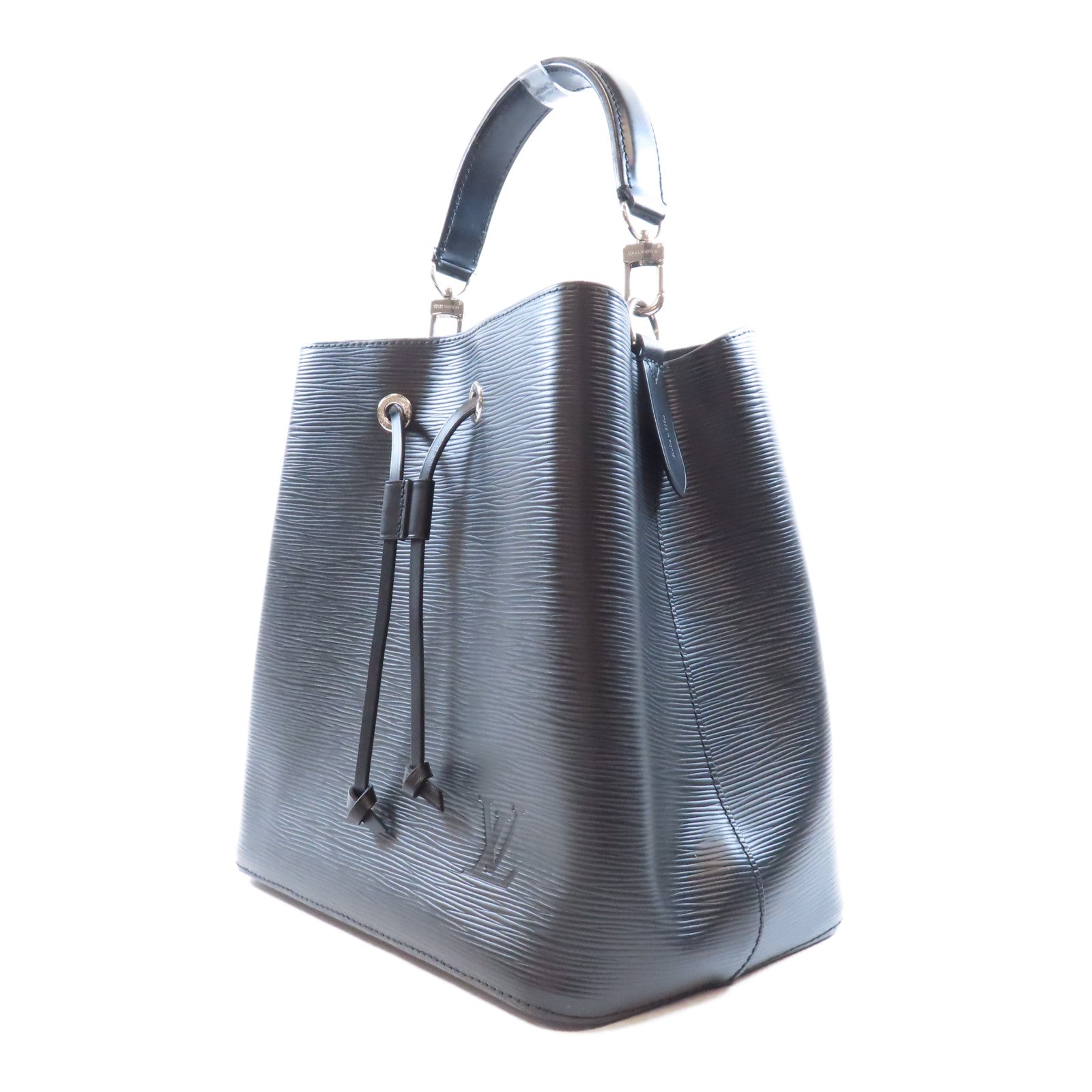 LOUIS VUITTON Epi Neo Noe MM銀扣手挽肩背兩用袋黑色