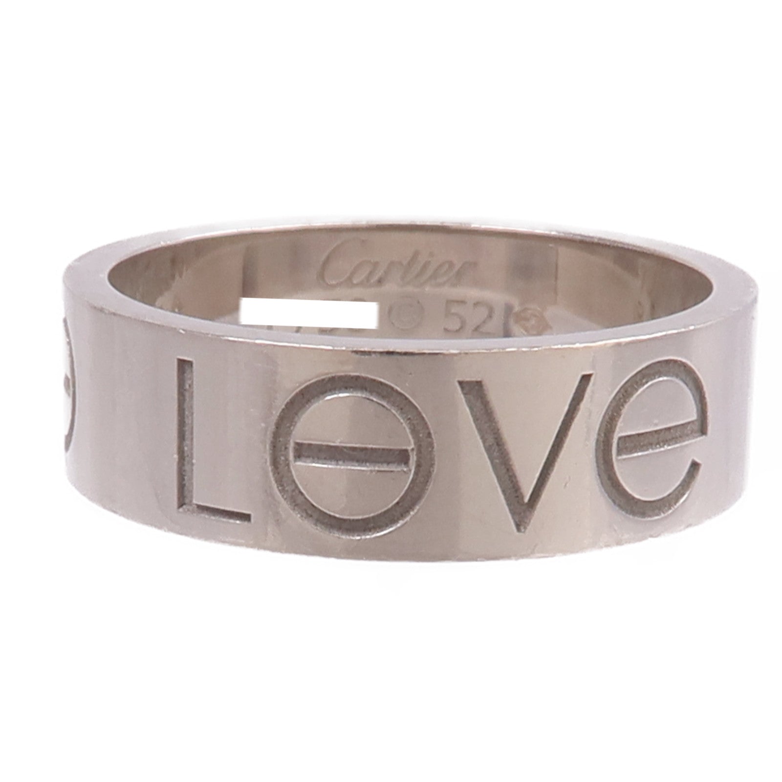 CARTIER 18K白金Love Ring戒指Cartier#52/US#6