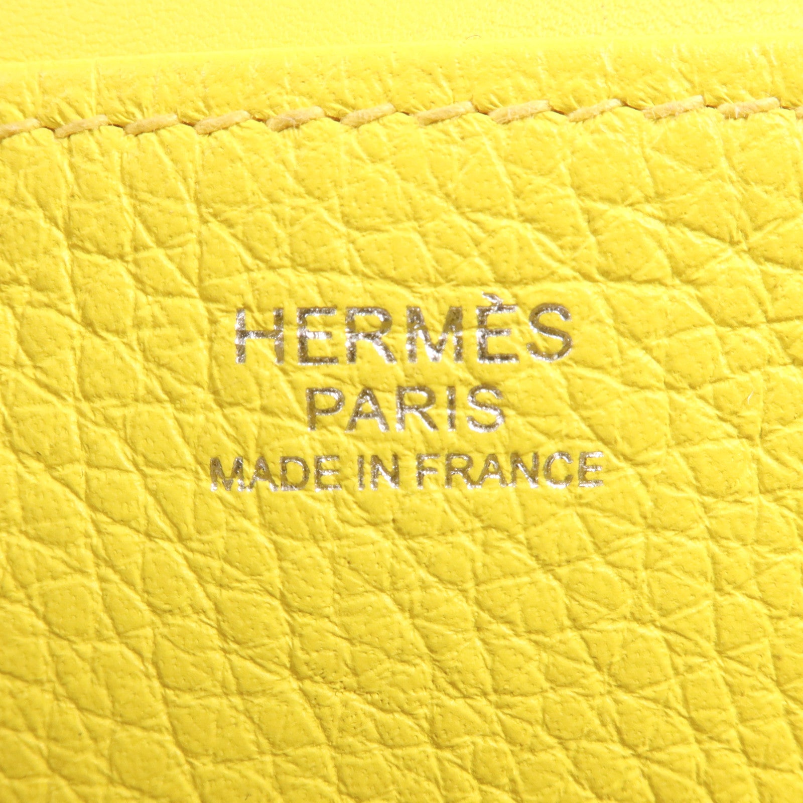 HERMES Clemence皮革Halzan 25銀扣手挽肩背兩用袋Lime