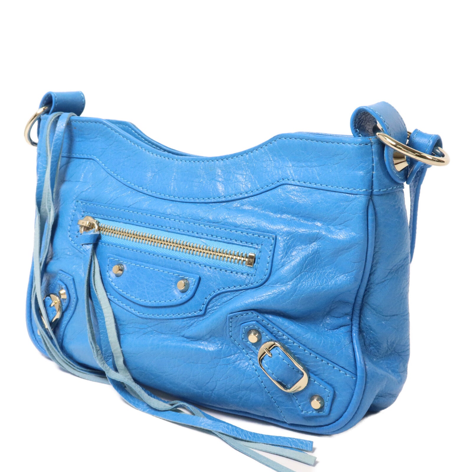 BALENCIAGA 羊皮皮革Motocross Classic Hip Crossbody肩背袋