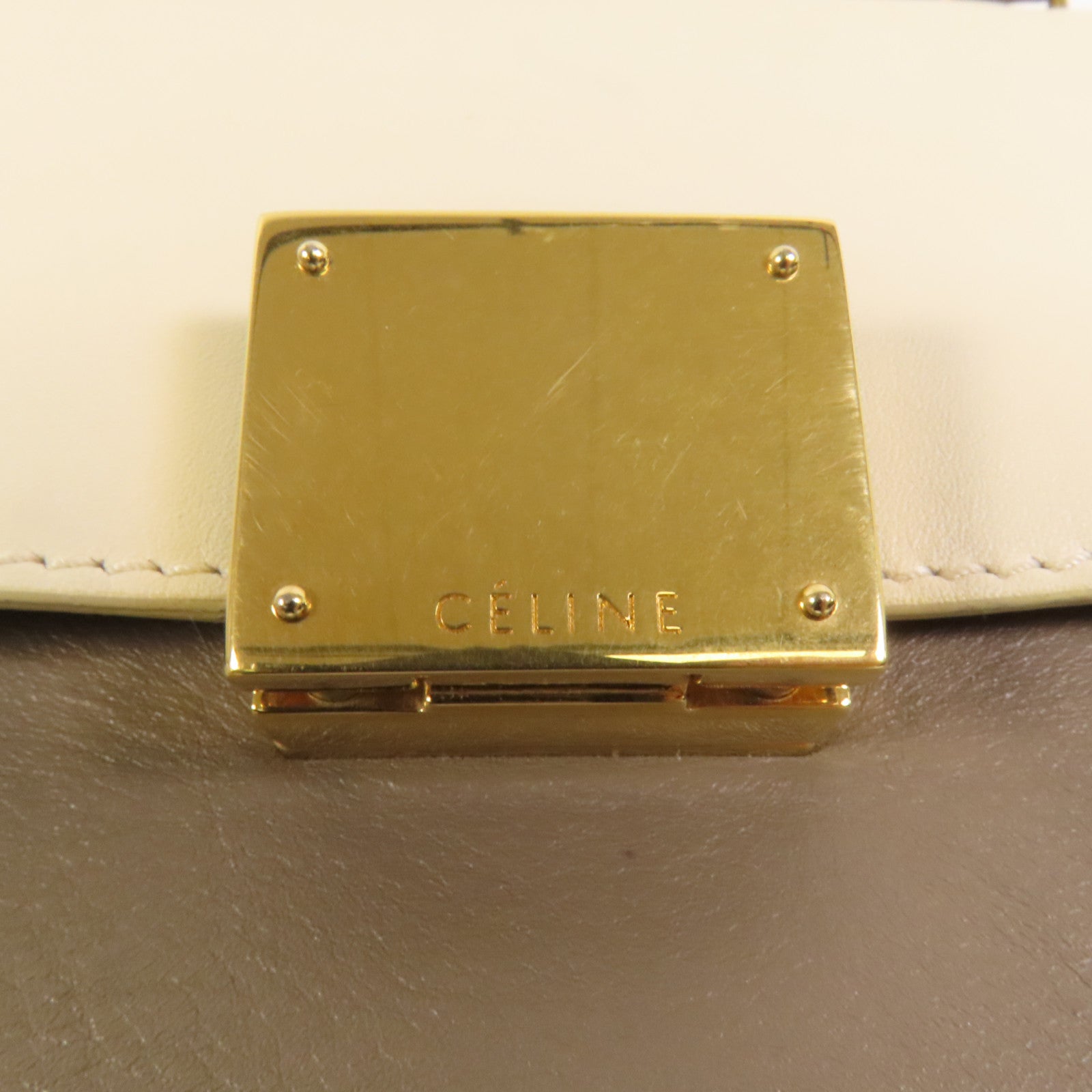 CELINE 牛皮皮革Trapeze金扣手挽肩背兩用袋