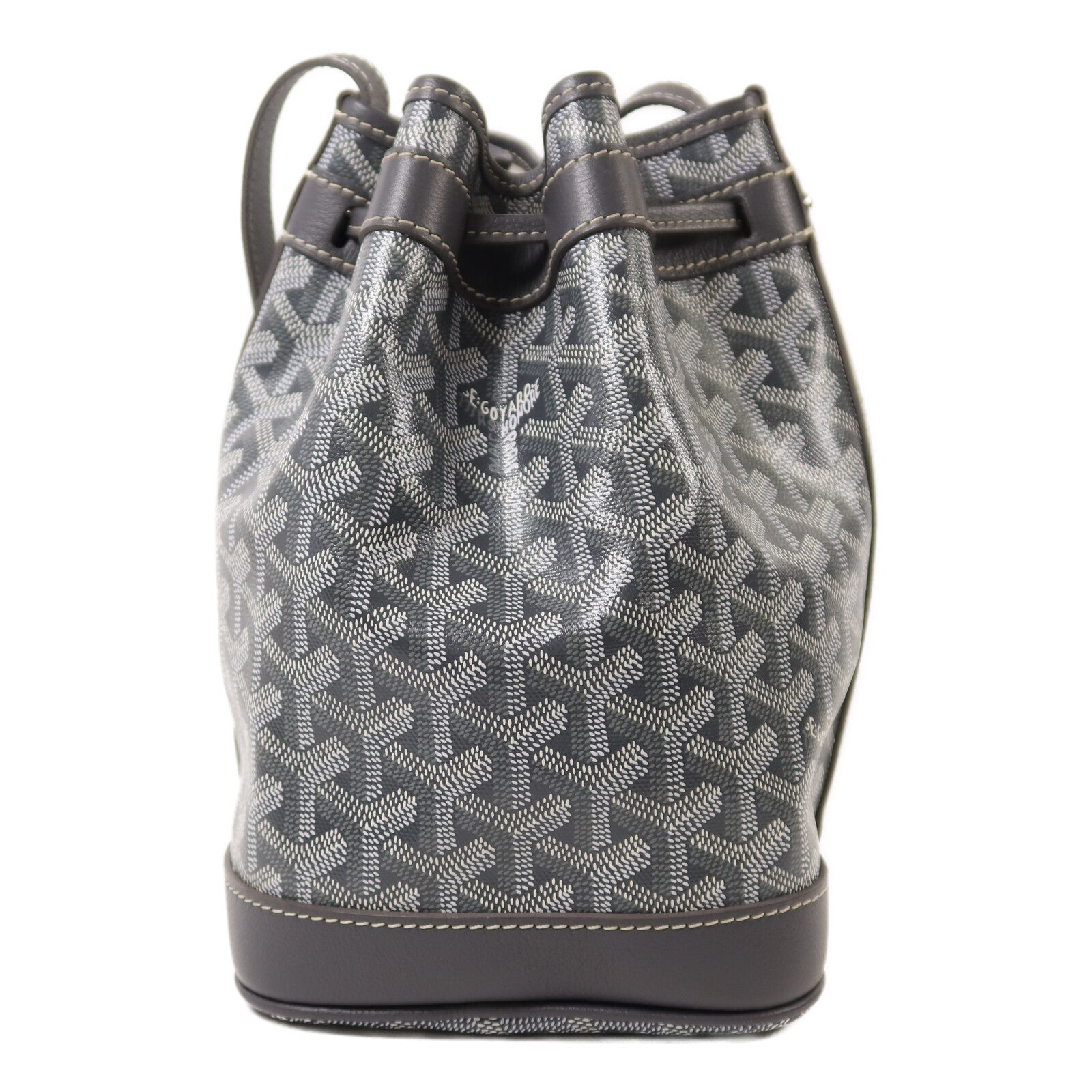GOYARD 【激減優惠】塗層帆布Petit Flot Bucket Bag銀扣肩背袋