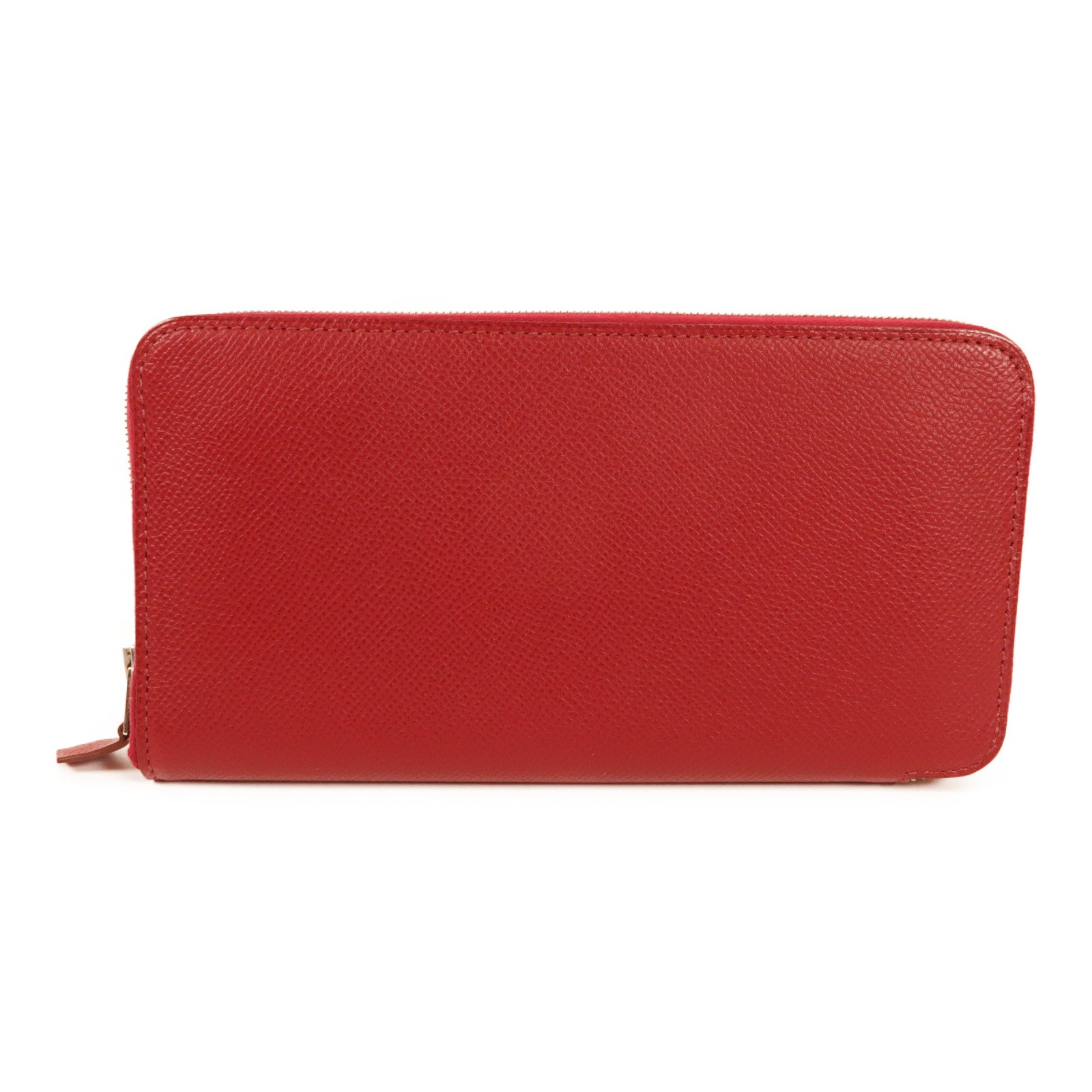 HERMES 【激減優惠】Epsom皮革Azap Long Wallet銀扣長錢包Rouge Grenade
