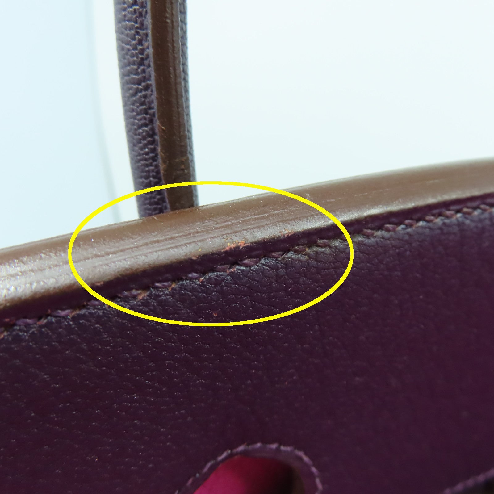 HERMES Chevre皮革Birkin 35銀扣手挽袋葡萄乾紫色