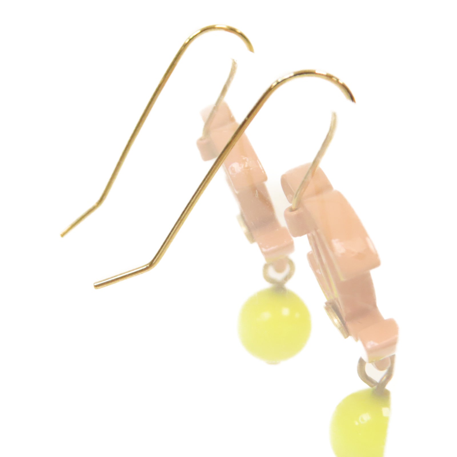 CHANEL PVC/金屬Earrings耳環粉紅色/黃色/金色
