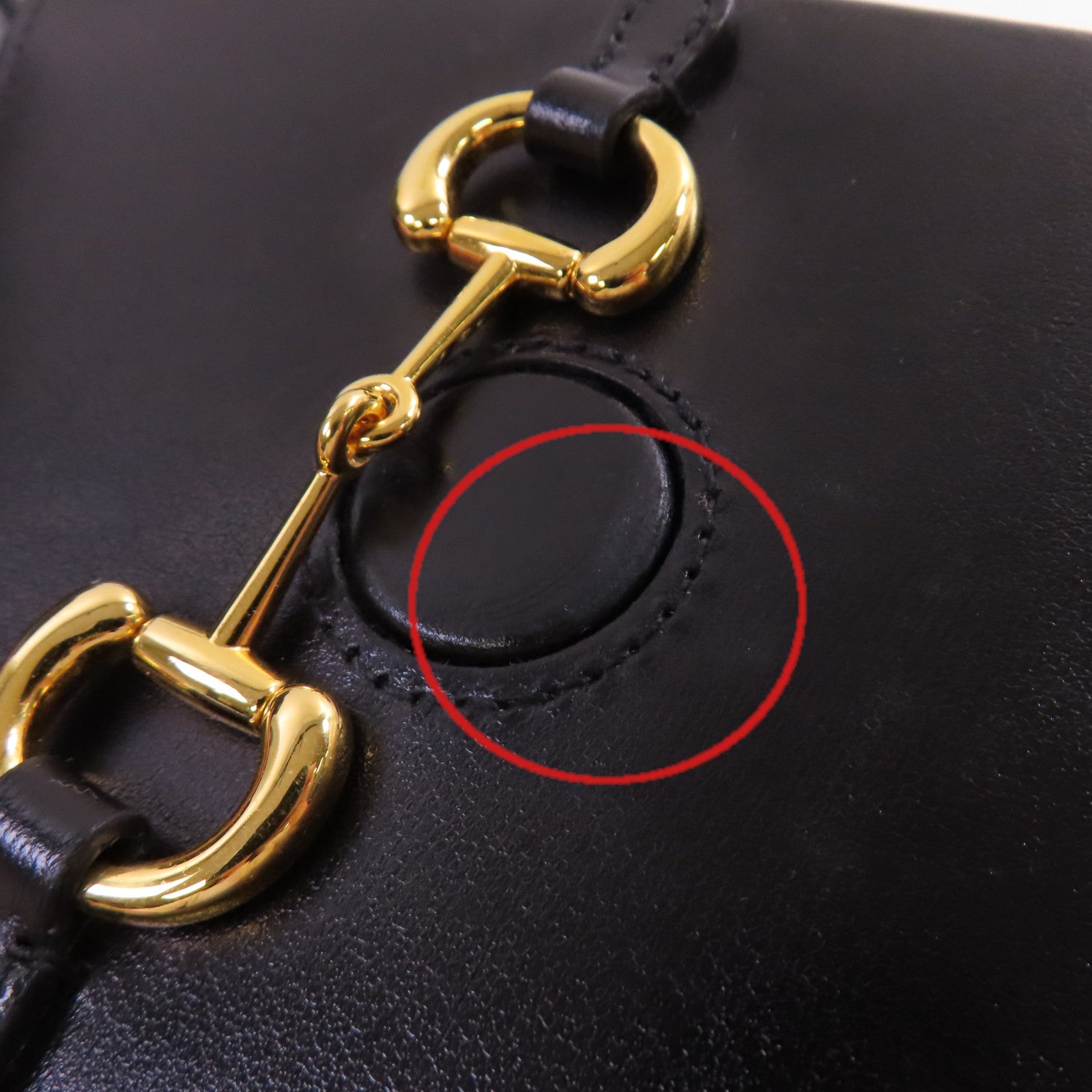 GUCCI 【激減優惠】牛皮皮革Horsebit 1955 Mini Shoulder Bag金扣肩背袋黑色
