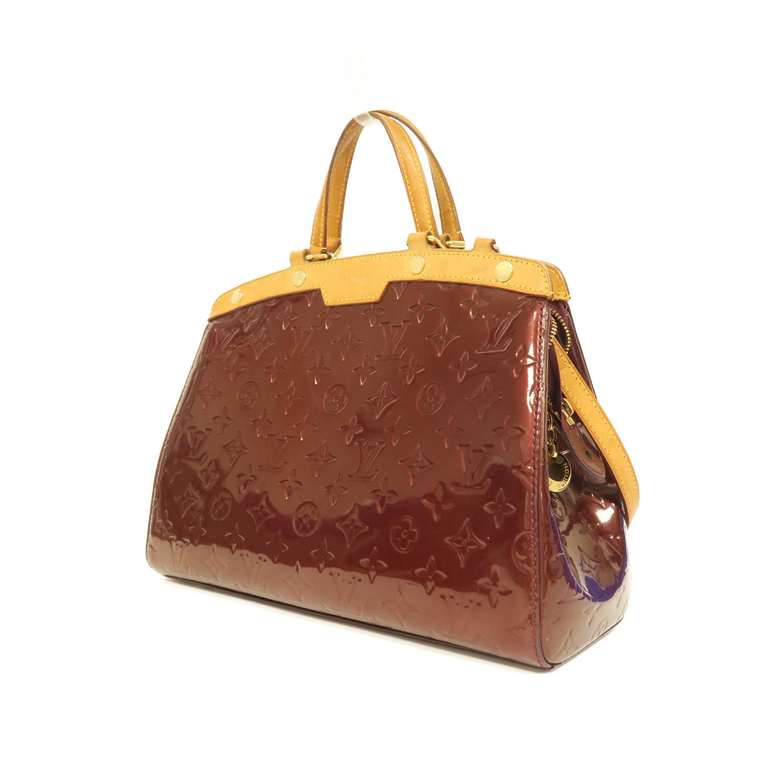LOUIS VUITTON **【激減優惠】Vernis Brea MM金扣手挽肩背兩用袋紅色