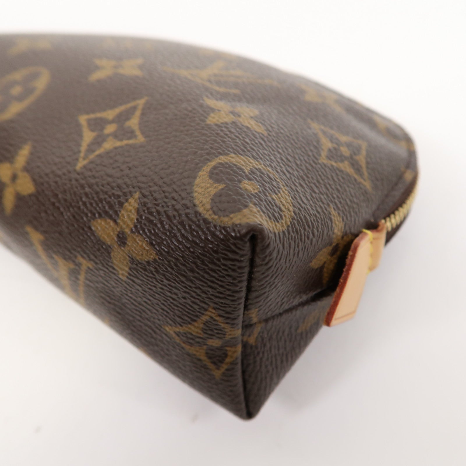 LOUIS VUITTON Monogram Pouch金扣手拿包啡色