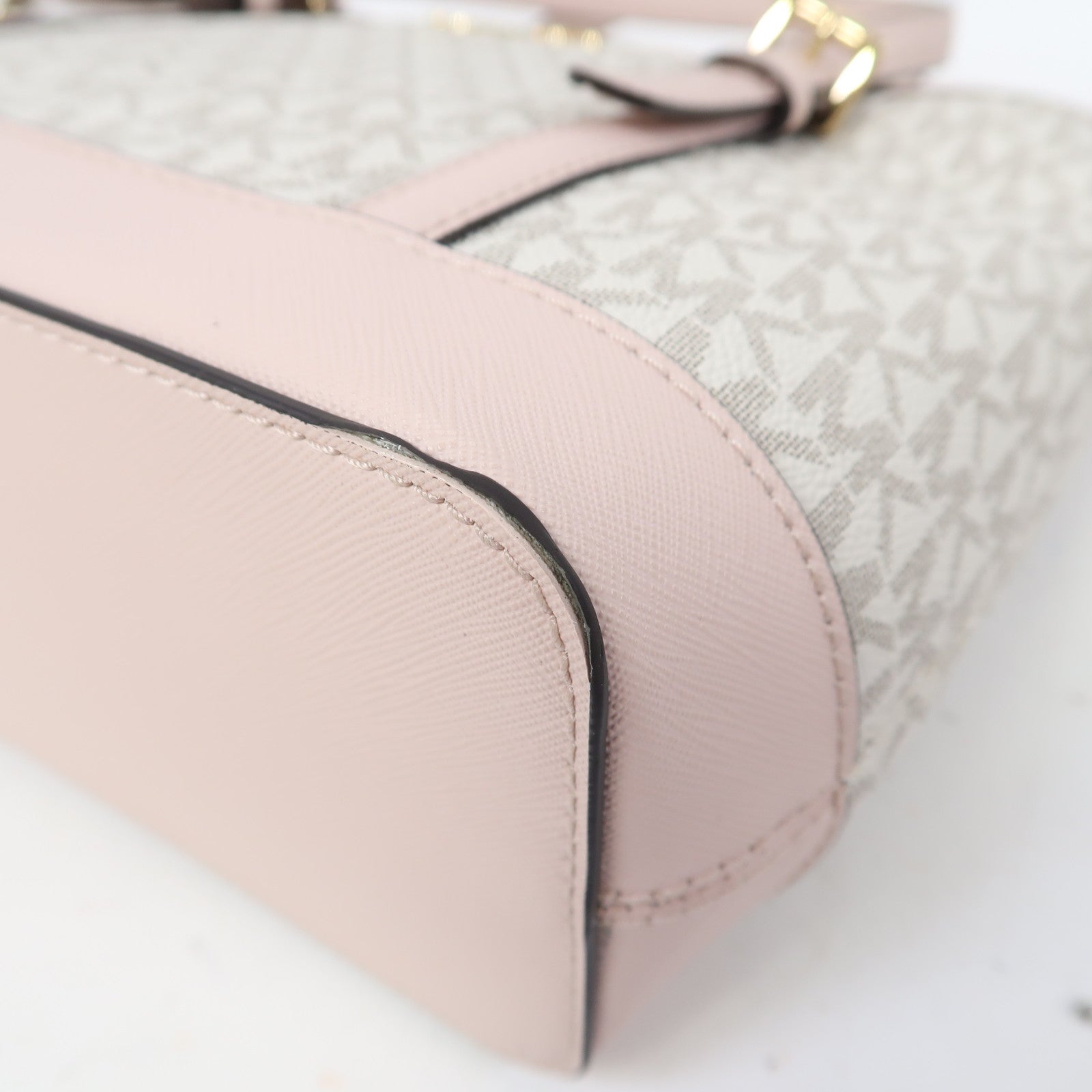 Michael Kors 牛皮皮革2 Way Shoulder金扣手挽肩背兩用袋粉紅色