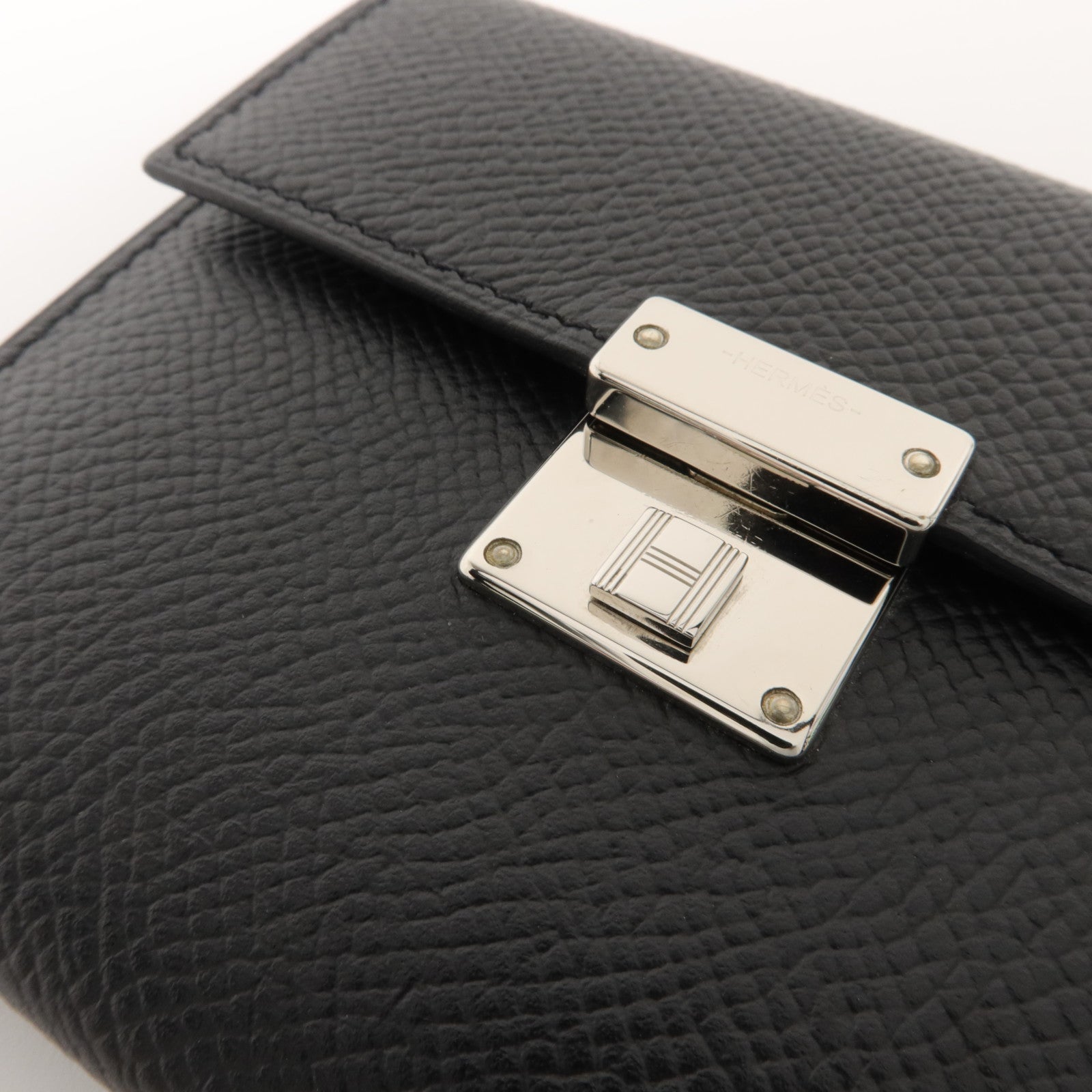 HERMES Epsom皮革Clic 16 Card Holder卡片套Noir