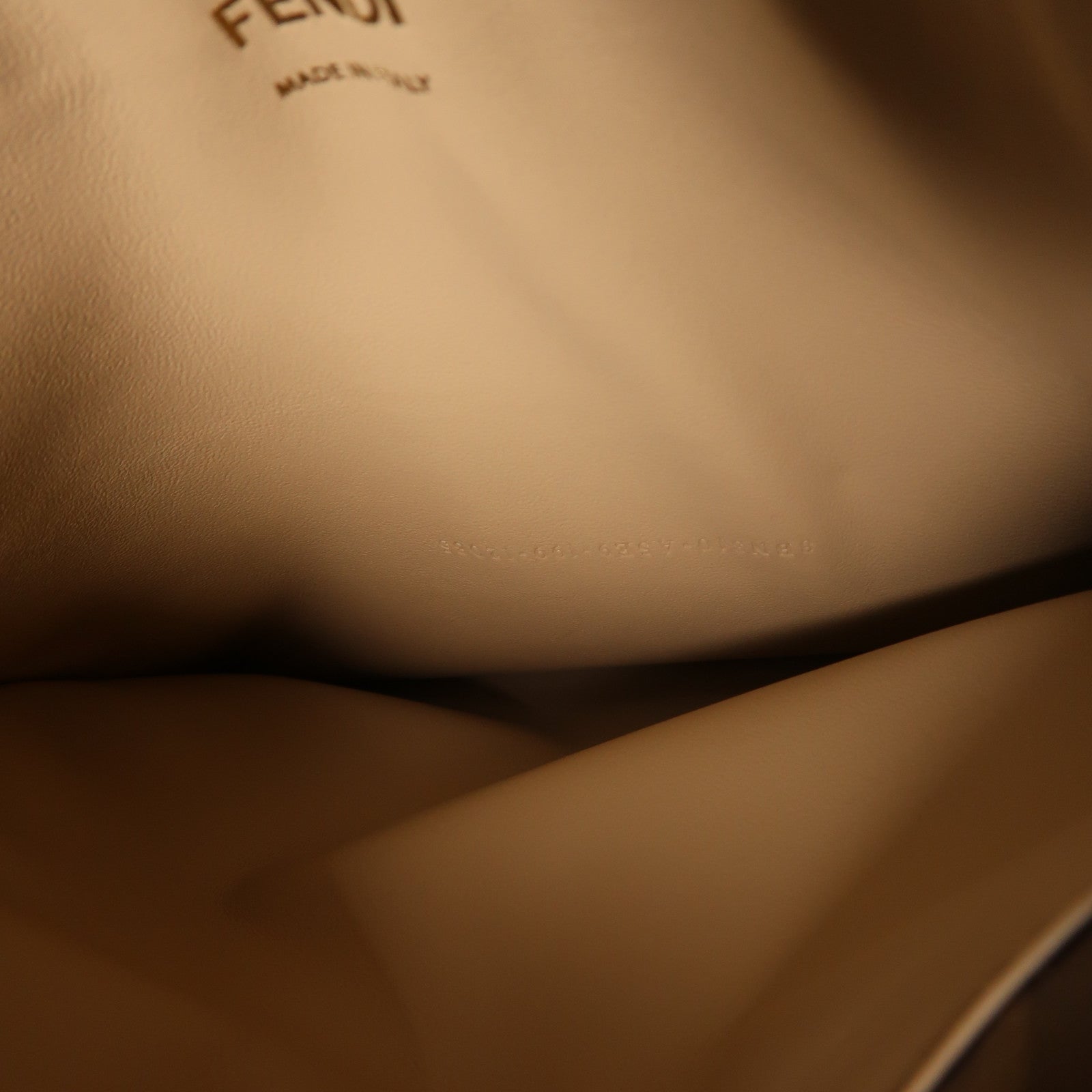 FENDI 牛皮皮革2 Way Shoulder金扣手挽肩背兩用袋啡色