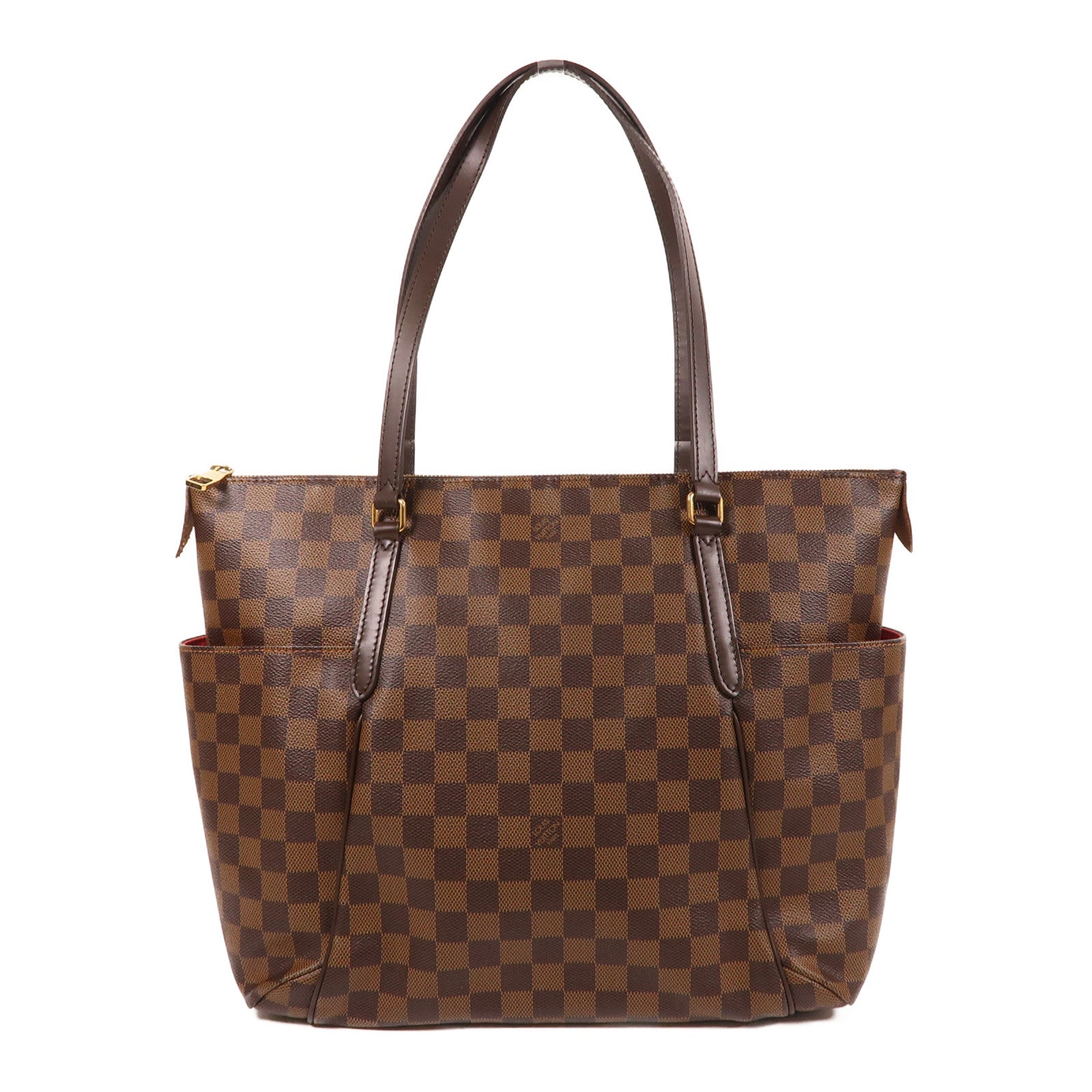 LOUIS VUITTON Damier Ebene Totally MM金扣肩背袋啡色