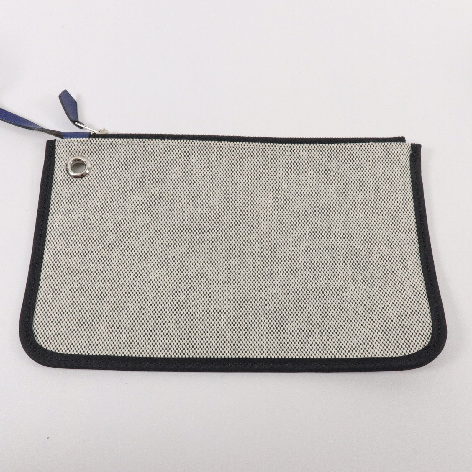 HERMES 帆布Herbag PM手挽肩背兩用袋Noir/Bleu Saphrie
