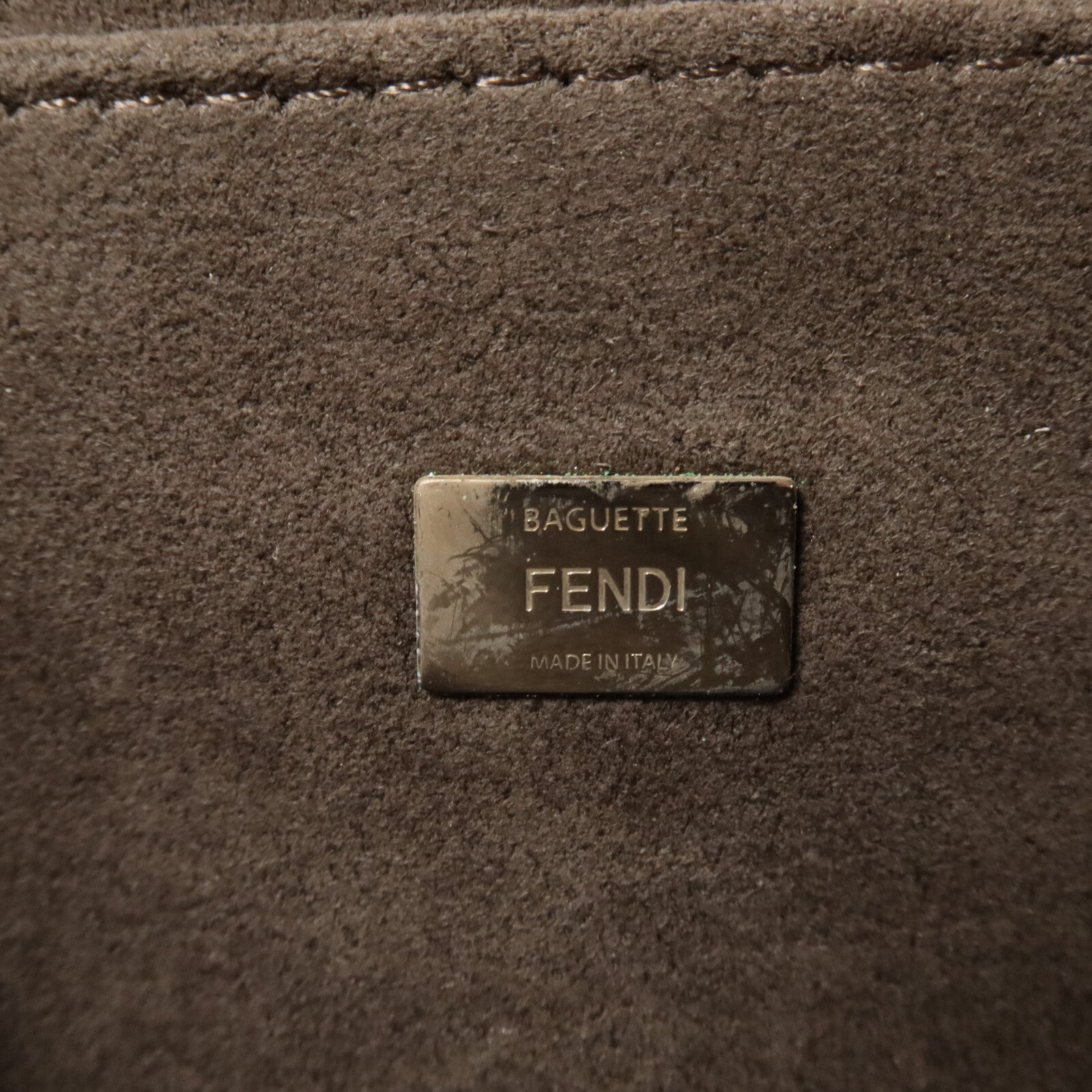 FENDI 牛皮皮革Double Micro Baguette鏈帶手挽肩背兩用袋