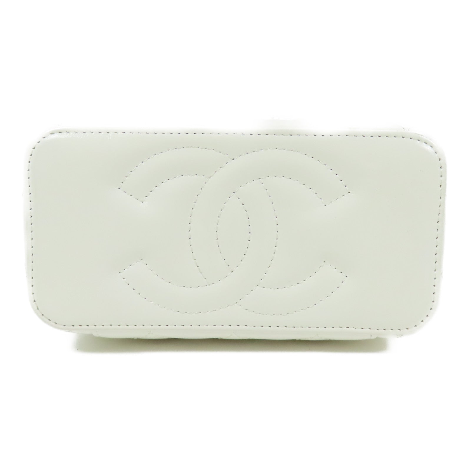 CHANEL 羊皮皮革Vanity Case Handle金扣鏈帶手挽肩背兩用袋