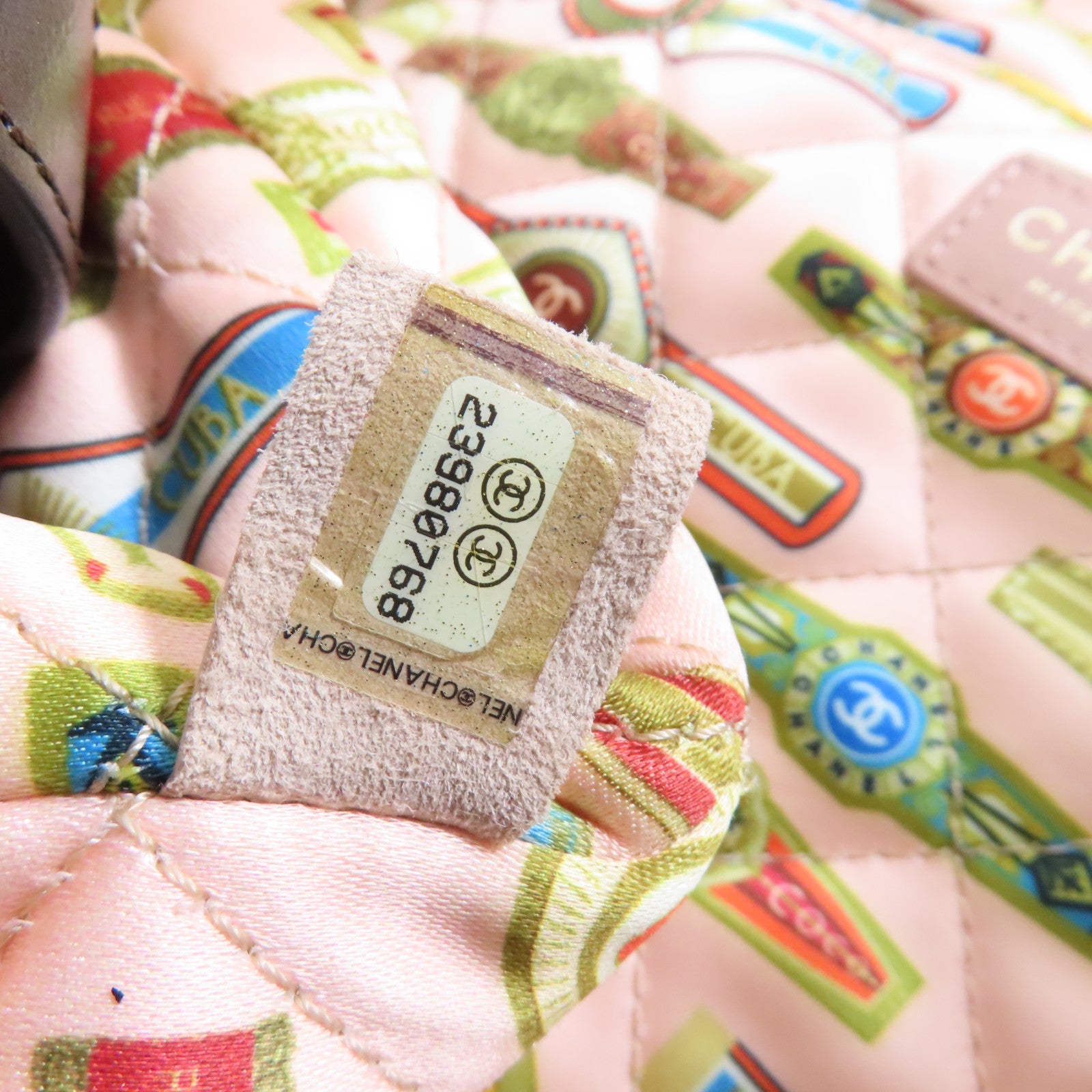 CHANEL 【激減優惠】菱格帆布Tote Bag金扣肩背袋綠色