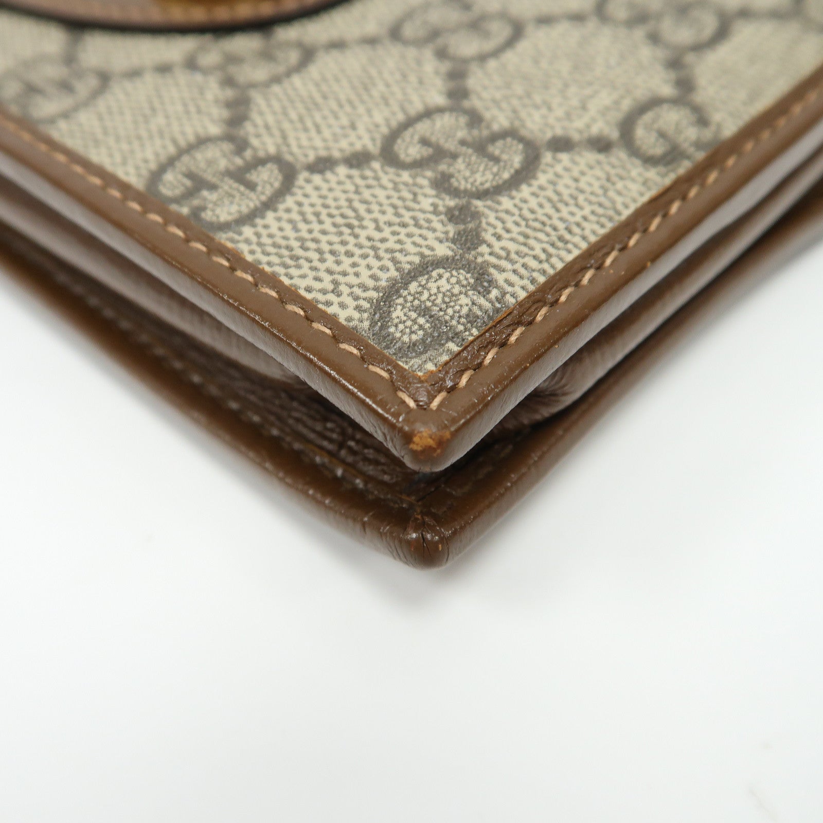 GUCCI 塗層帆布Horsebit 1955 Wallet with Chain金扣鏈帶肩背袋啡色