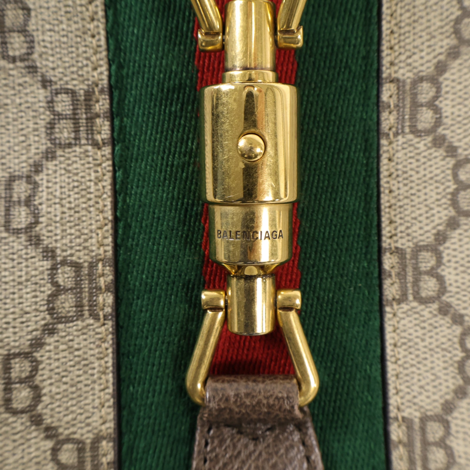 BALENCIAGA 塗層帆布Hacker Hobo Small金扣手挽袋