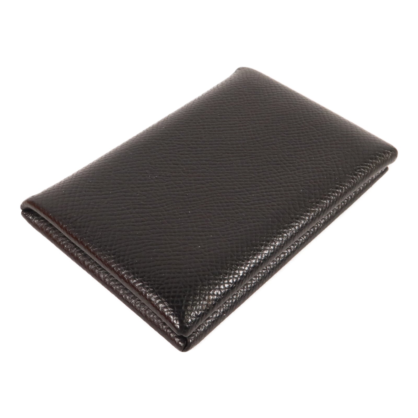 HERMES Epsom皮革Calvi卡片套Noir