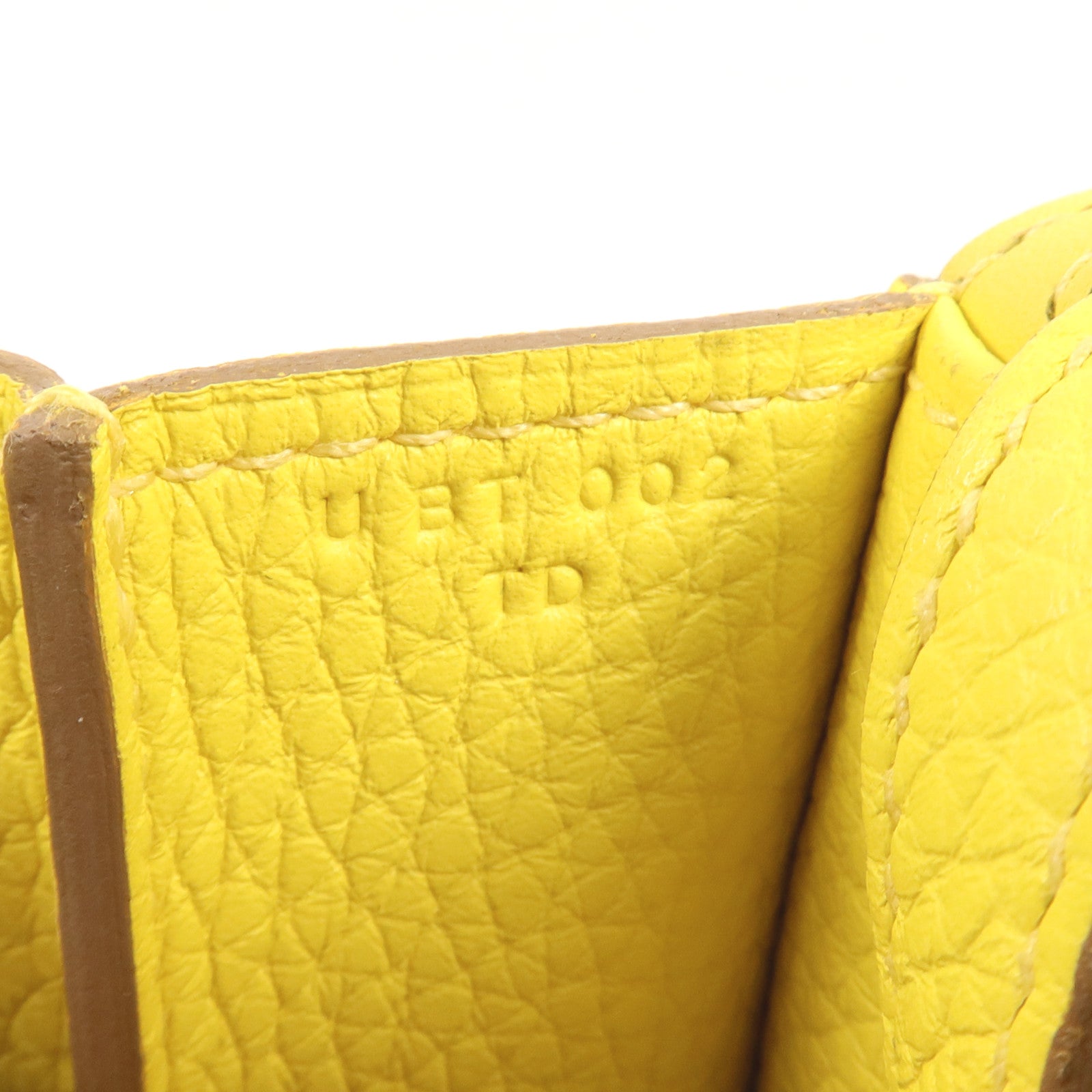 HERMES Clemence皮革Halzan 25銀扣手挽肩背兩用袋Lime