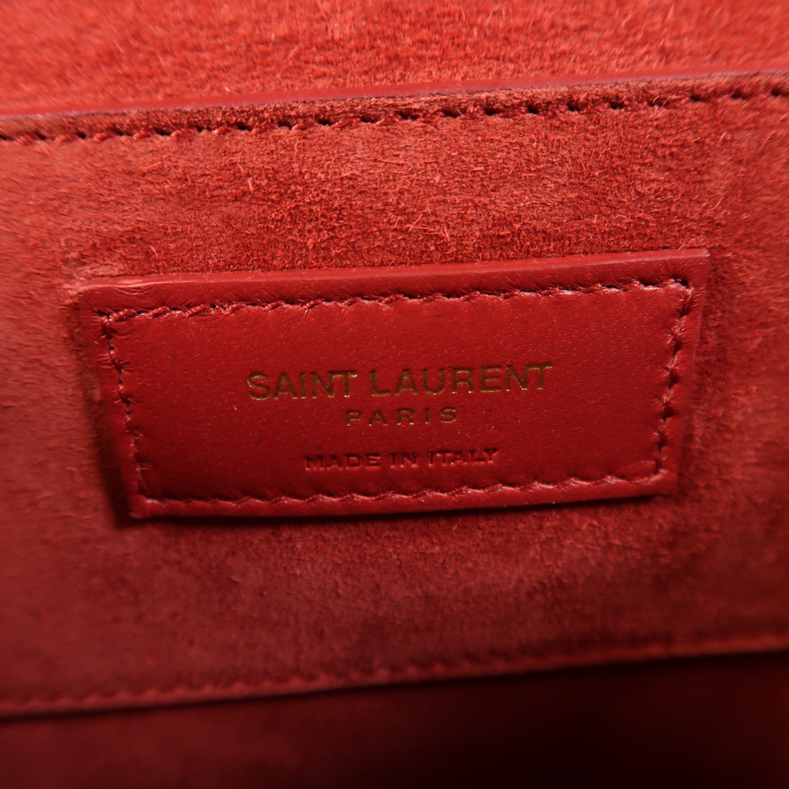 SAINT LAURENT 麂皮皮革Shoulder Bag金扣肩背袋