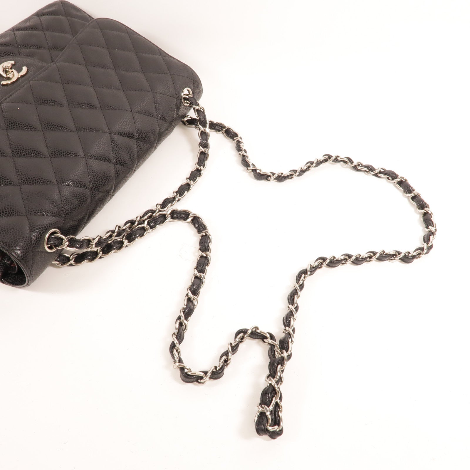 CHANEL 牛皮皮革Large Classic鏈帶肩背袋