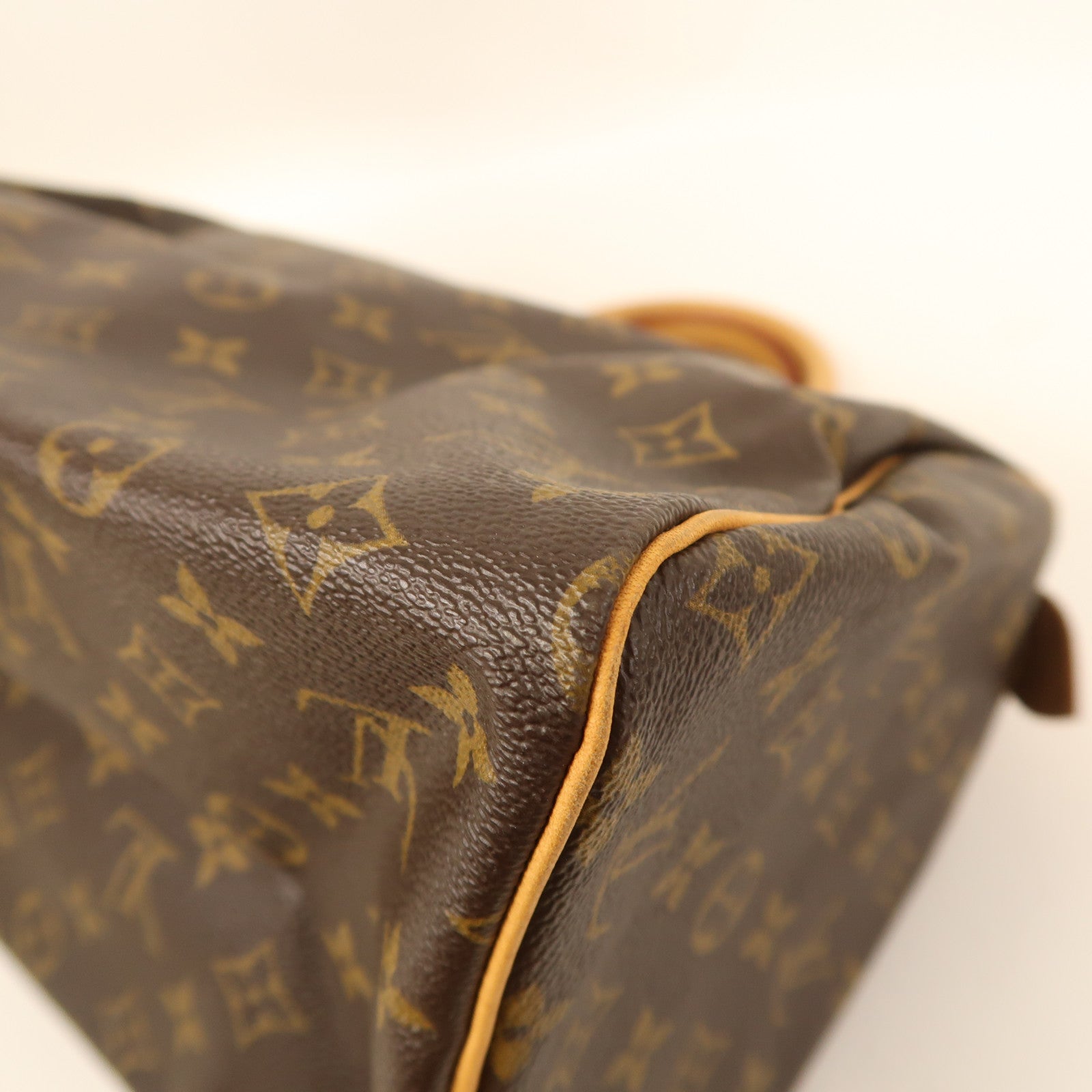 LOUIS VUITTON Monogram Speedy 30金扣手挽袋棕色