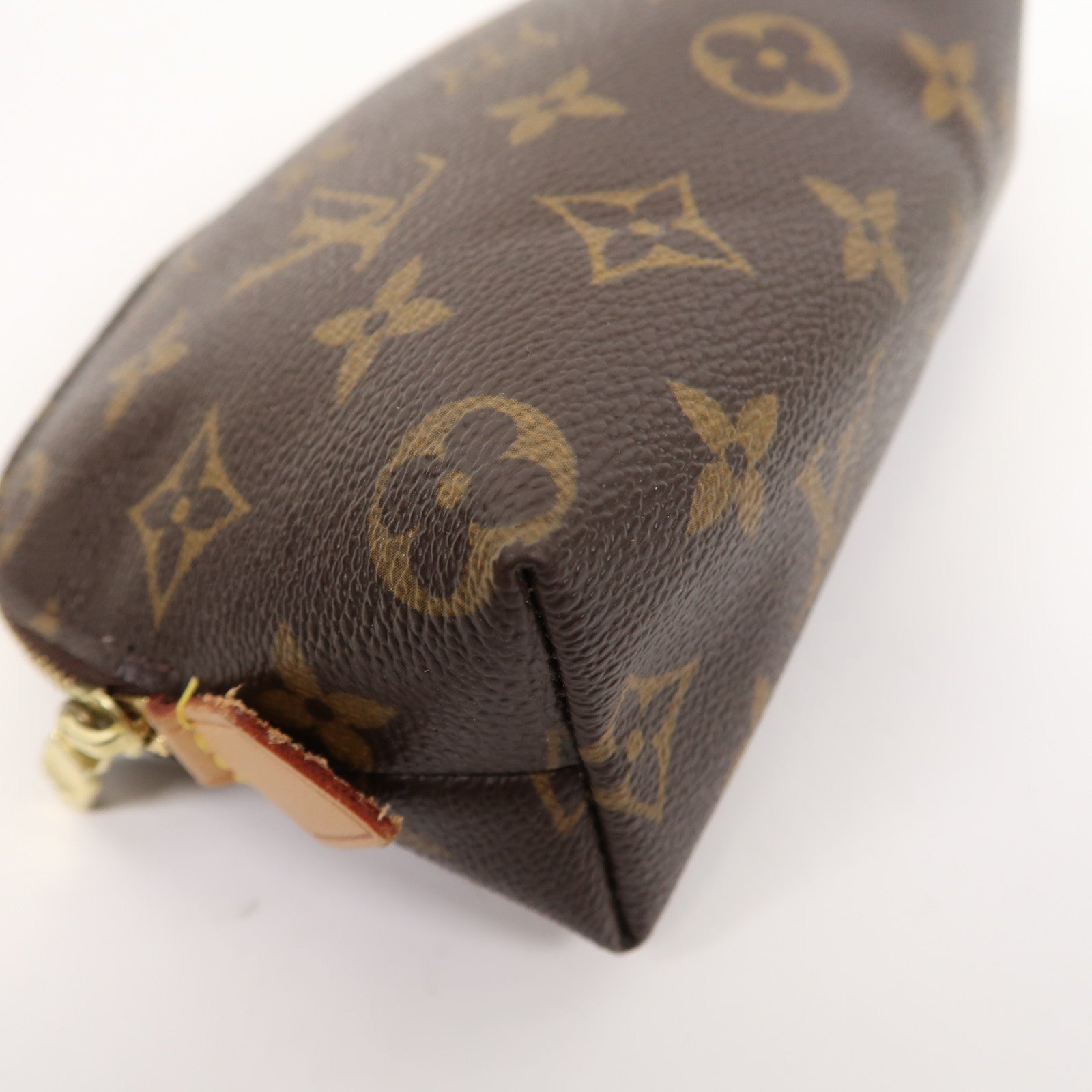 LOUIS VUITTON Monogram Pouch金扣手拿包啡色