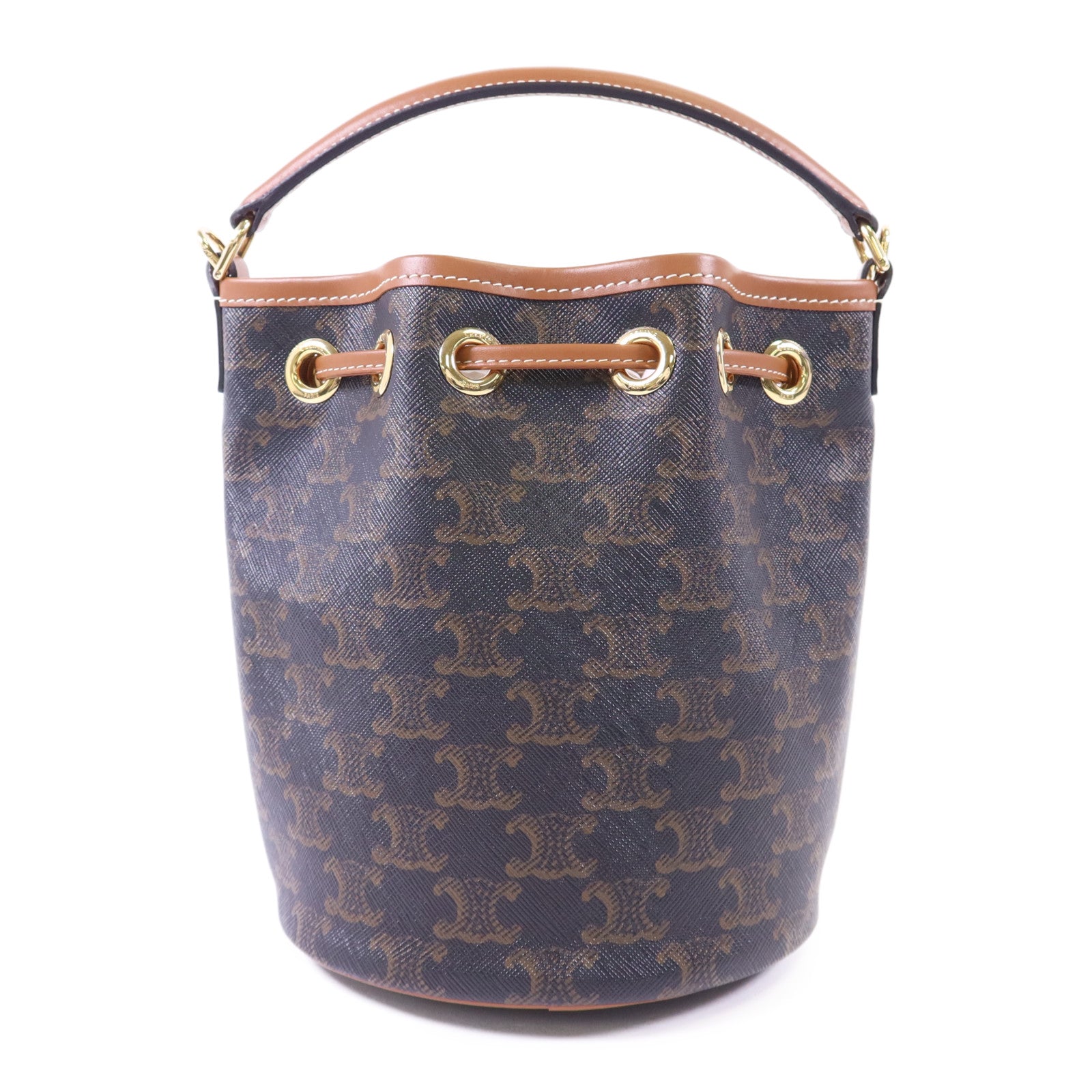 CELINE 塗層帆布Teen Clara金扣手挽肩背兩用袋