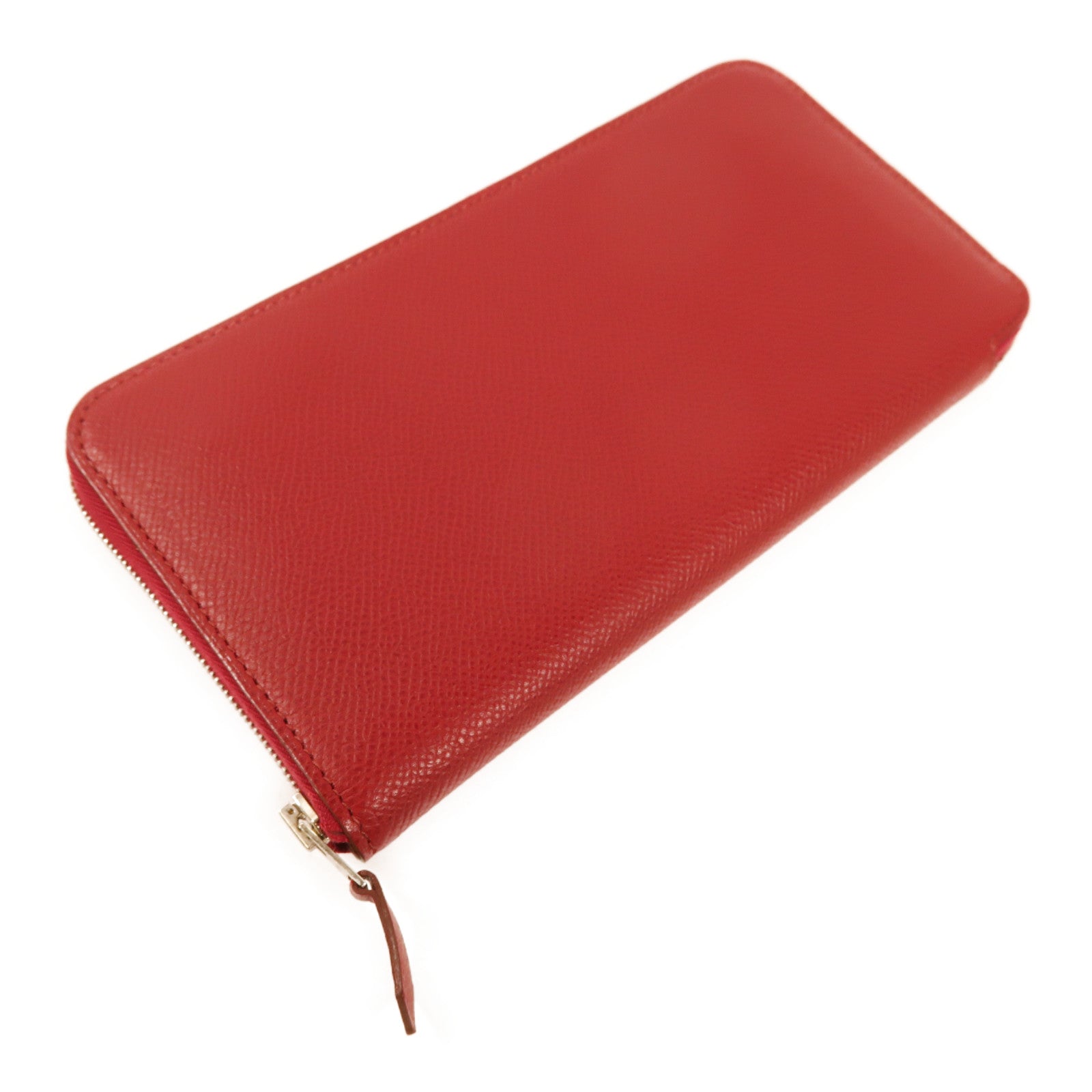 HERMES PHW Azap Long Wallet Epsom Leather Rouge Grenade