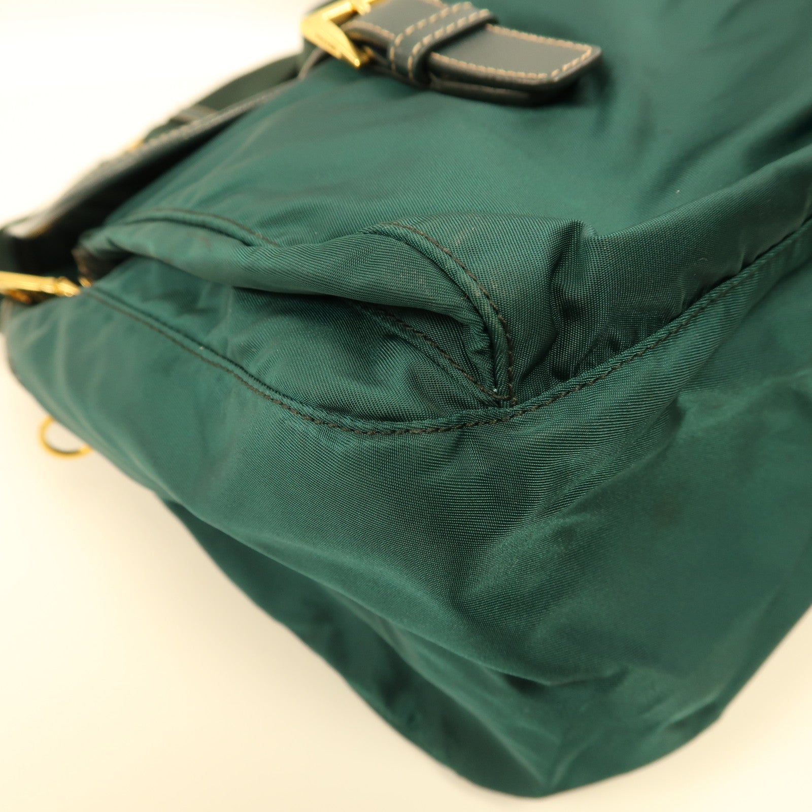 PRADA 尼龍Shoulder Bag金扣肩背袋綠色
