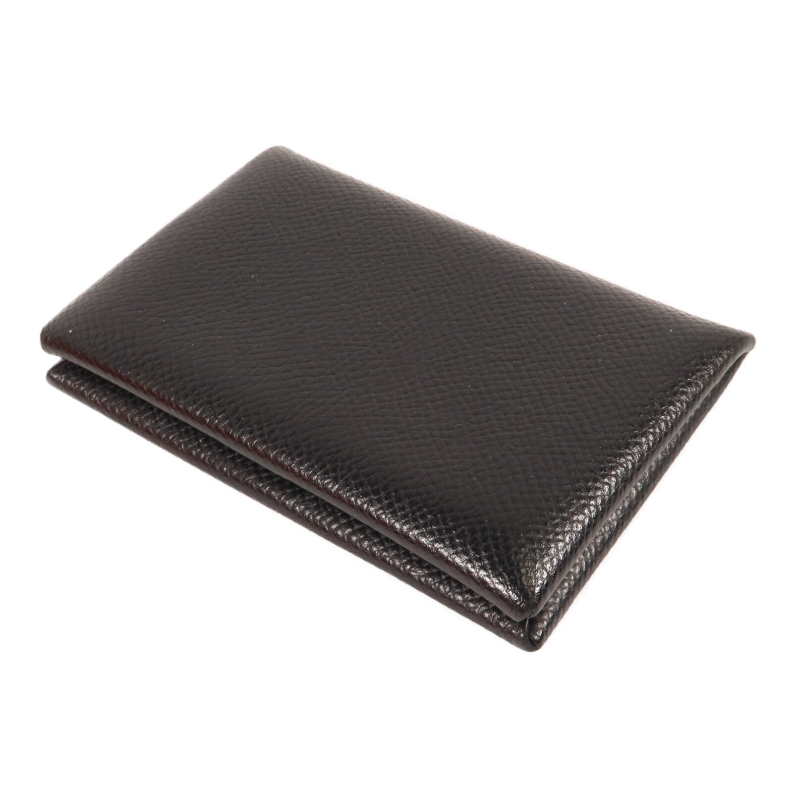 HERMES Epsom皮革Calvi卡片套Noir