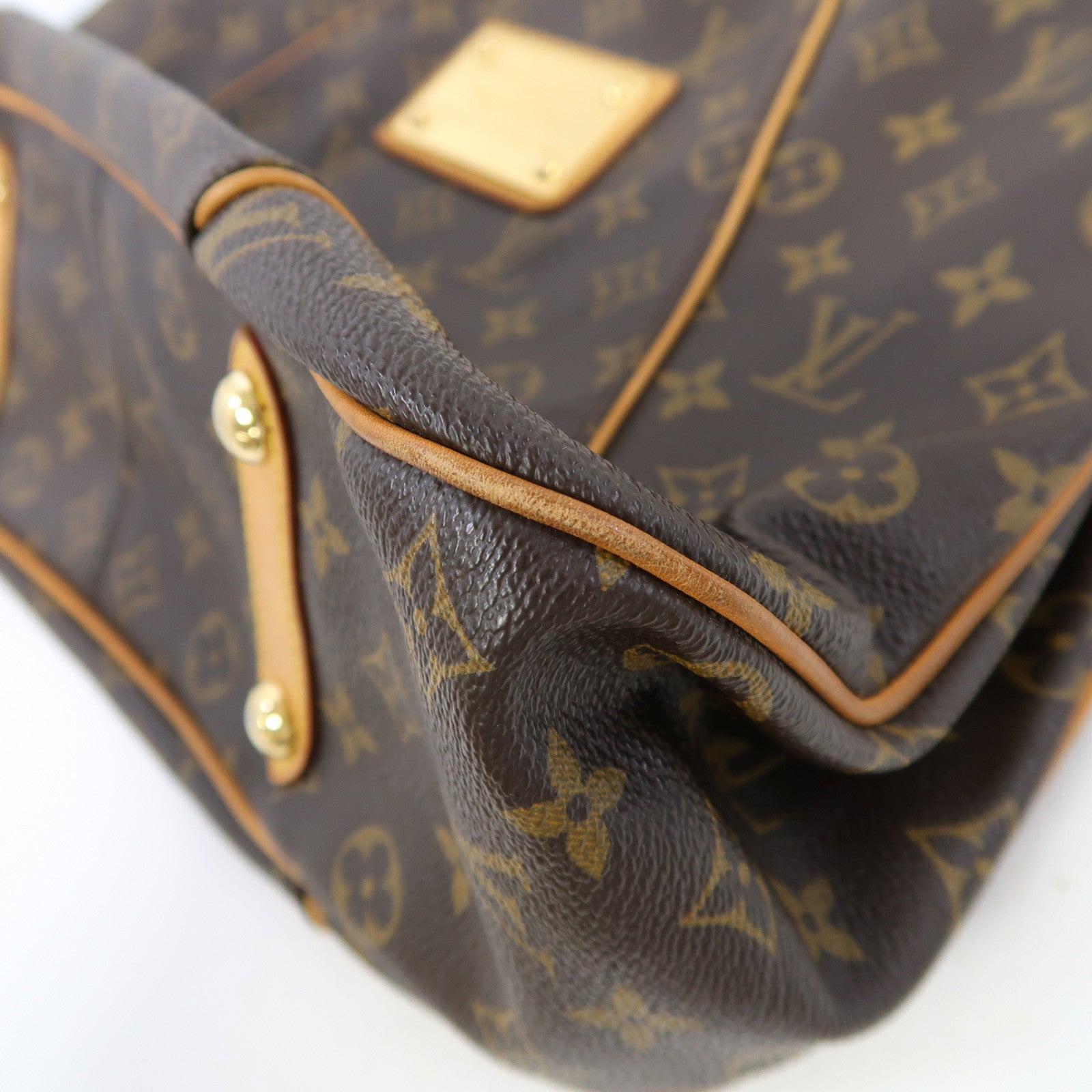 LOUIS VUITTON Monogram Galliera PM金扣肩背袋棕色