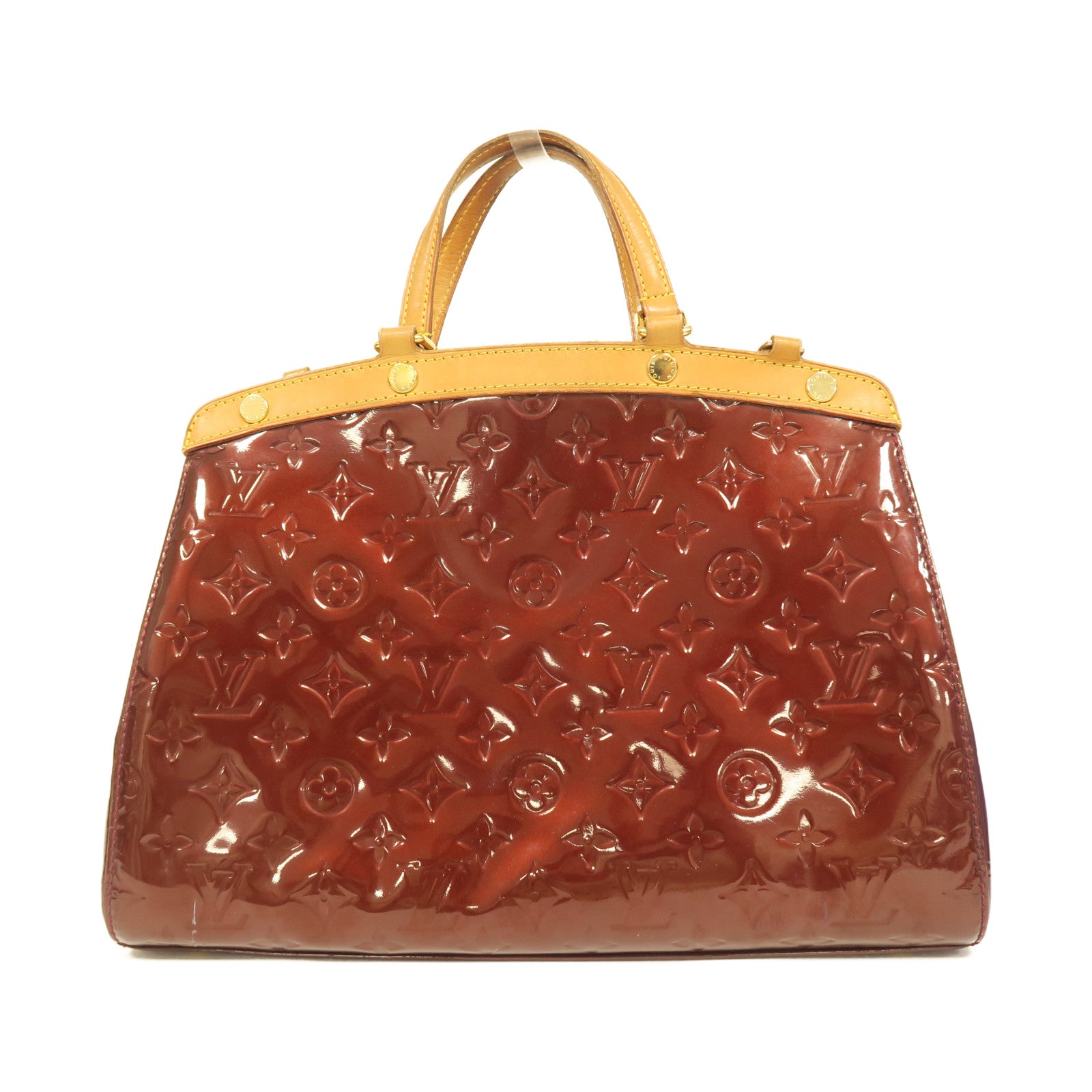 LOUIS VUITTON **【激減優惠】Vernis Brea MM金扣手挽肩背兩用袋紅色