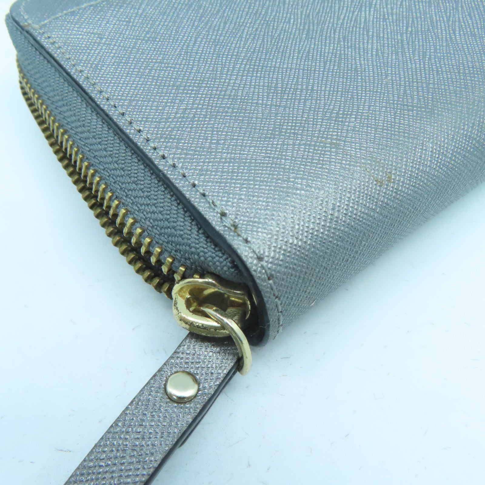 Kate Spade 【激減優惠】牛皮皮革Long Wallet金扣長錢包銀色