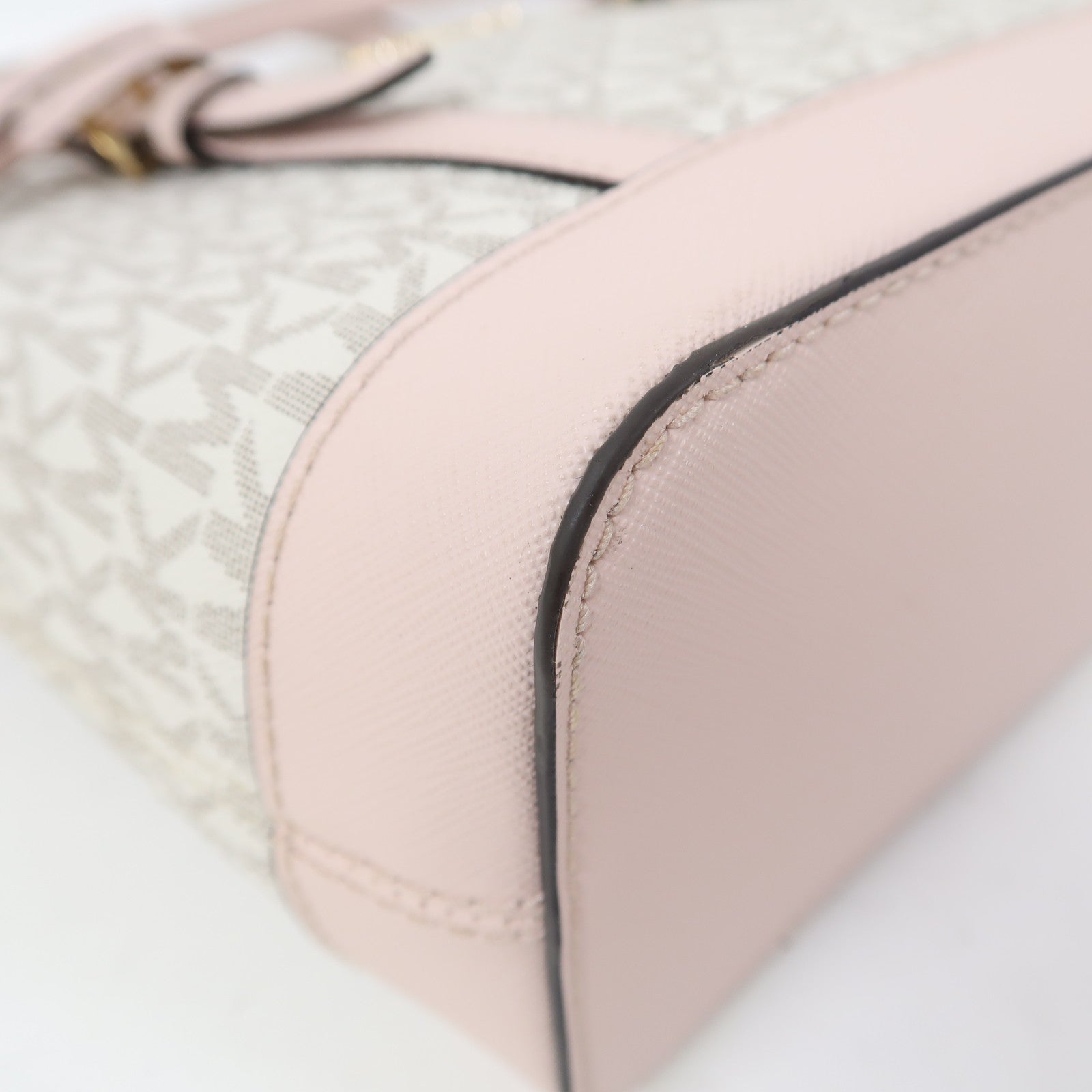 Michael Kors 牛皮皮革2 Way Shoulder金扣手挽肩背兩用袋粉紅色
