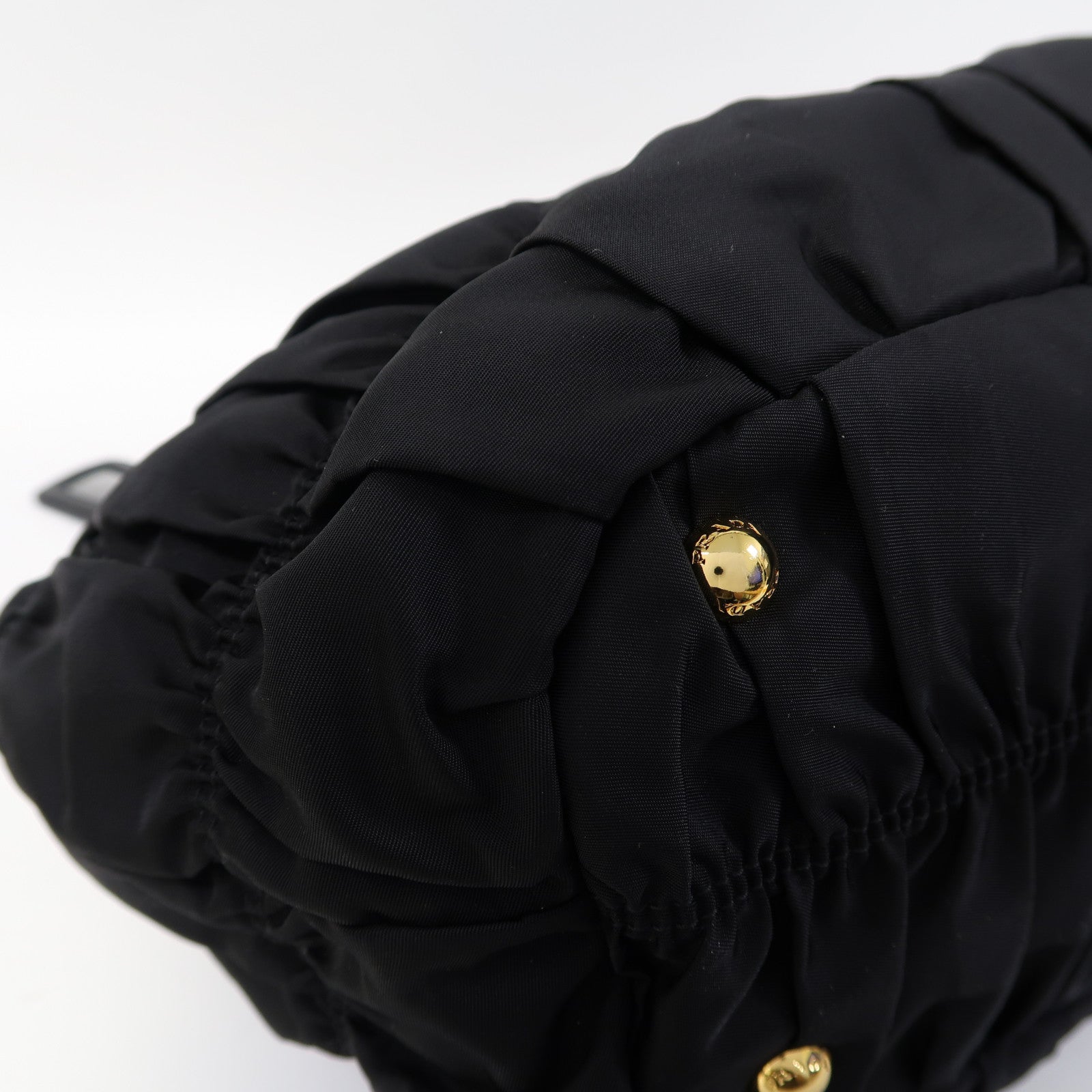 PRADA 尼龍Hand Bag金扣手挽肩背兩用袋黑色