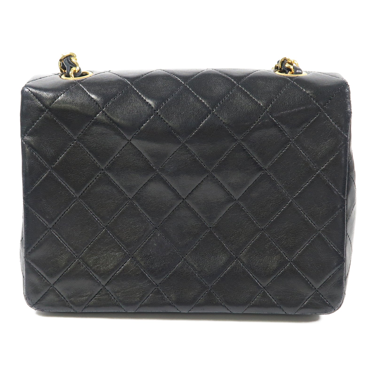 CHANEL 羊皮皮革Chain Shoulder金扣鏈帶肩背袋